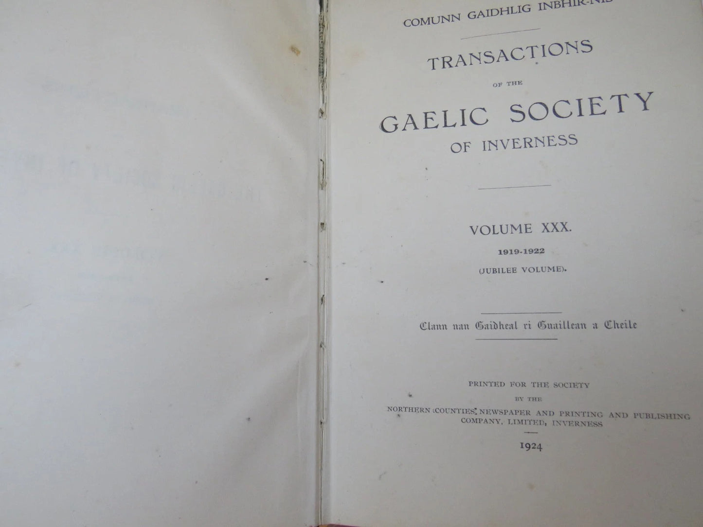 Transactions of the Gaelic Society of Inverness Vols XXX & XXXII, Book Image 3