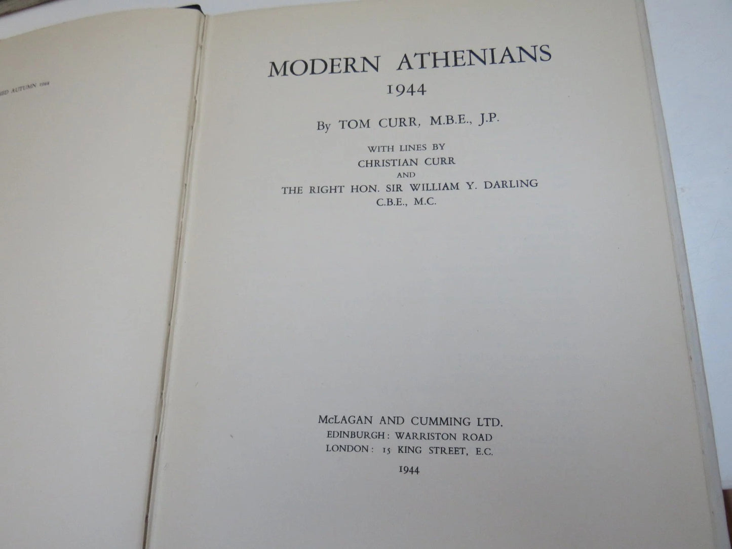 Modern Athenians by Tom Curr, Book Image 3