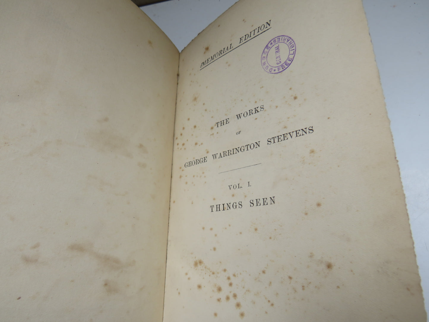 Things Seen Impressions Of Men, Cities, and Books by G.W. Steevens 1900