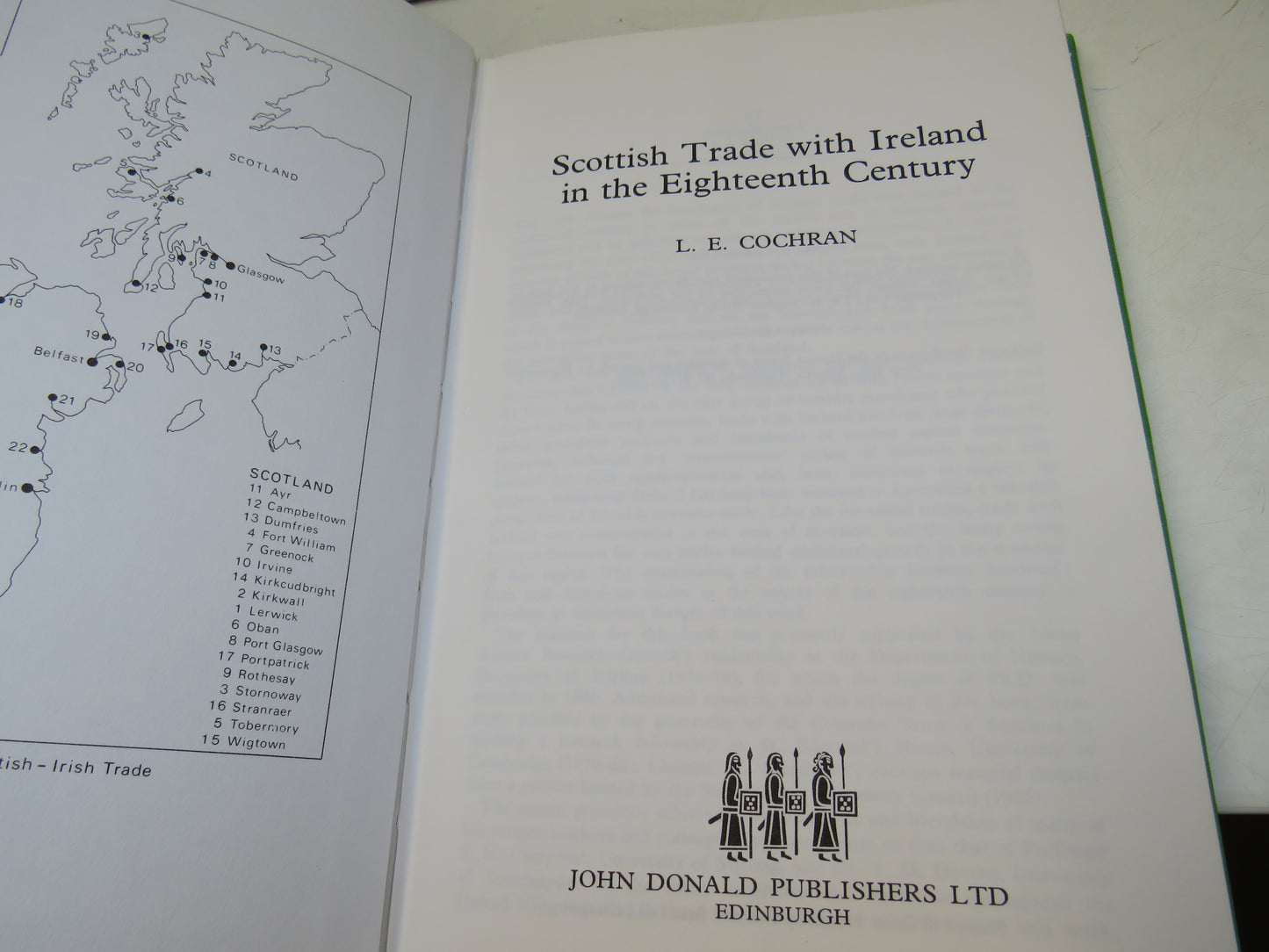Scottish Trade With Ireland In The Eighteenth Century By L.E. Cochran 1985
