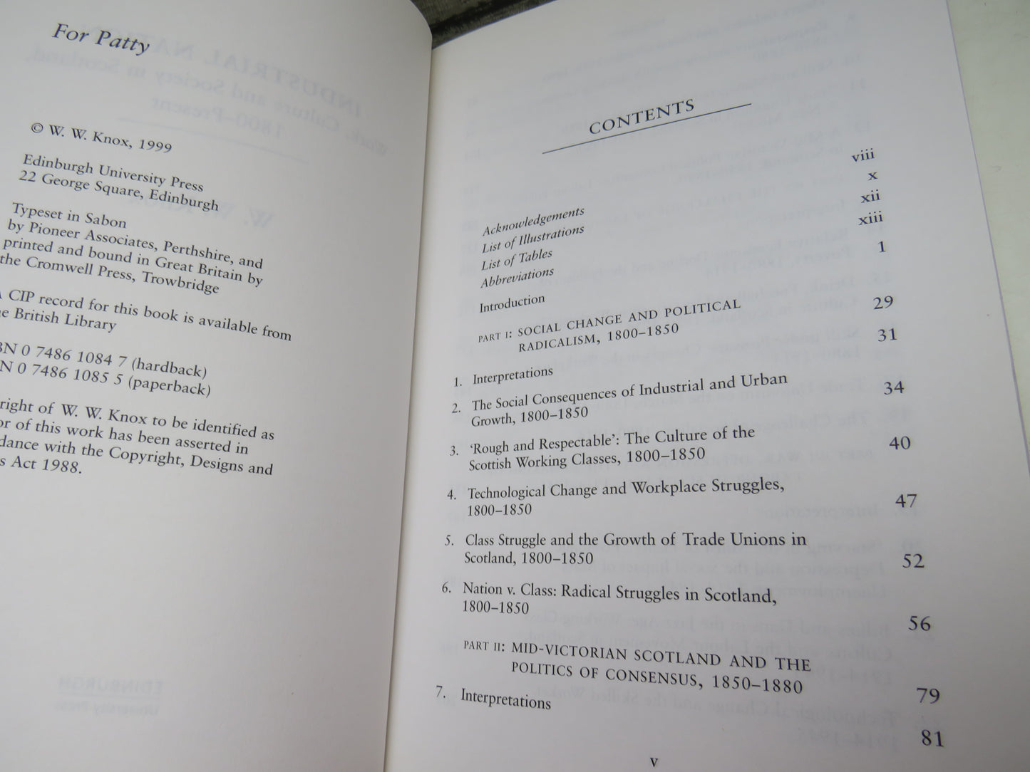 Industrial Nation Work, Culture and Society In Scotland, 1800-Present By W. W. Knox 1999