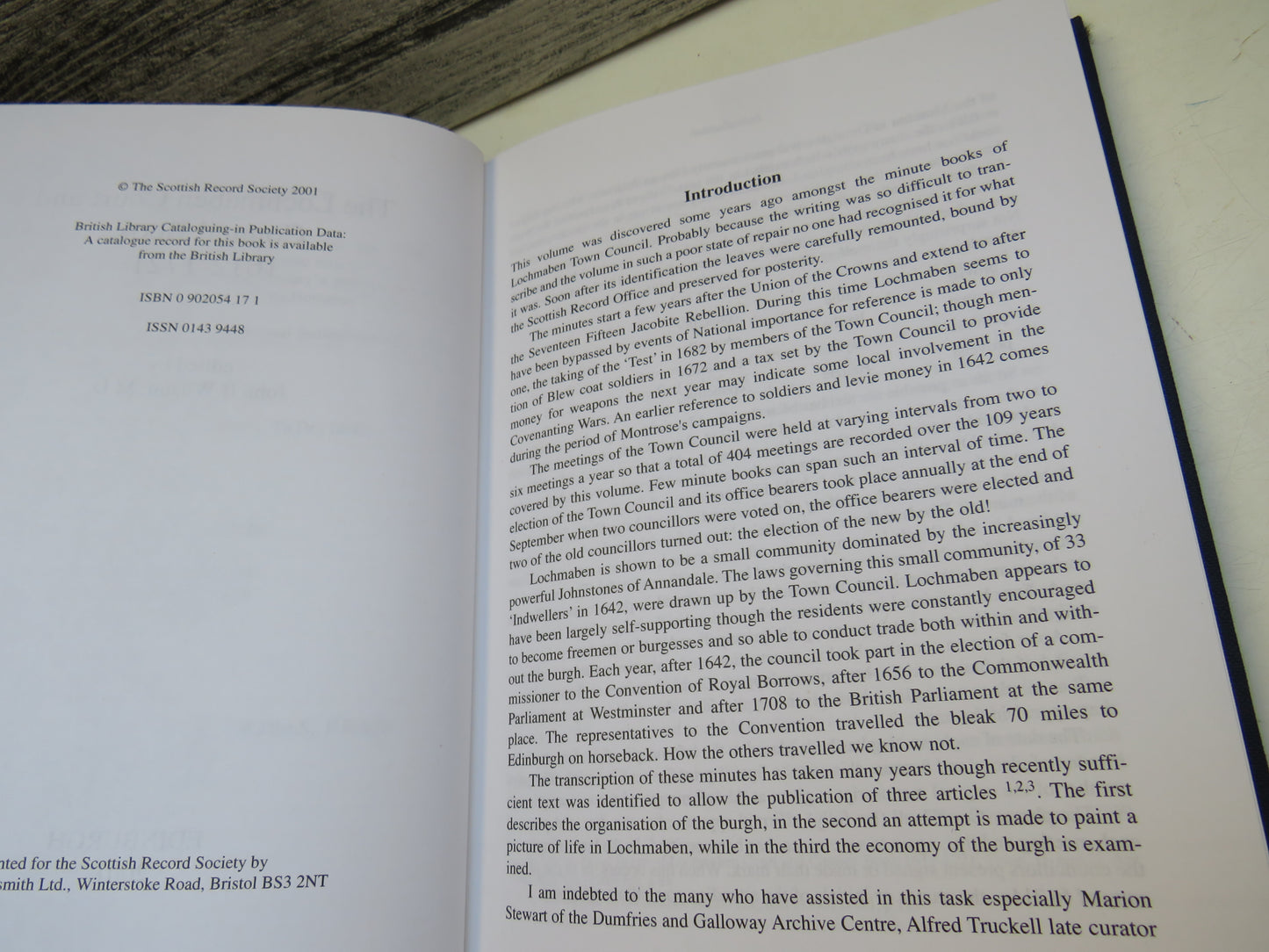 The Lochmaben Court and Council Book 1612-1721 Edited by John B Wilson 2001