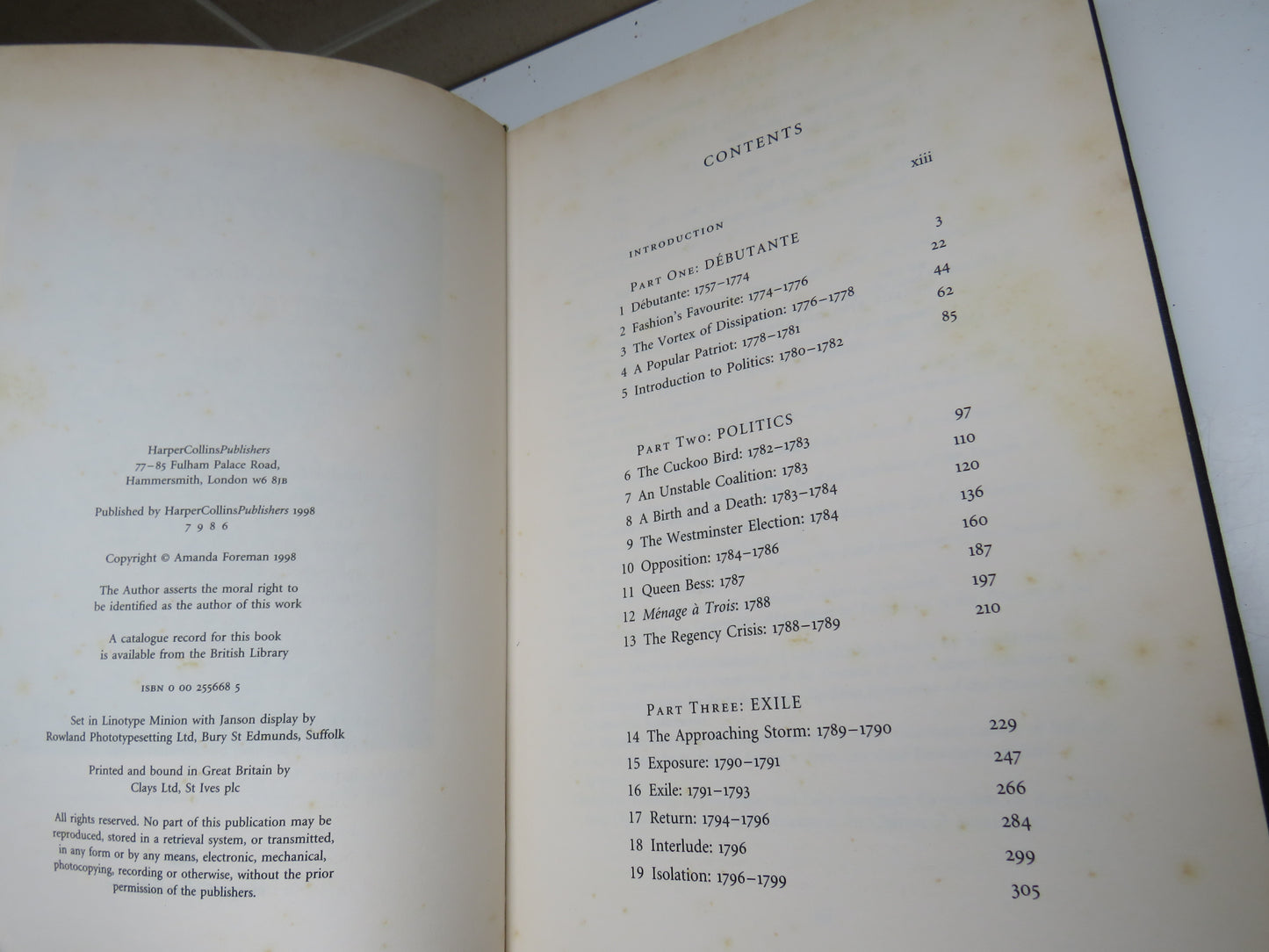 Georgiana Duchess of Devonshire By Amanda Foreman 1998