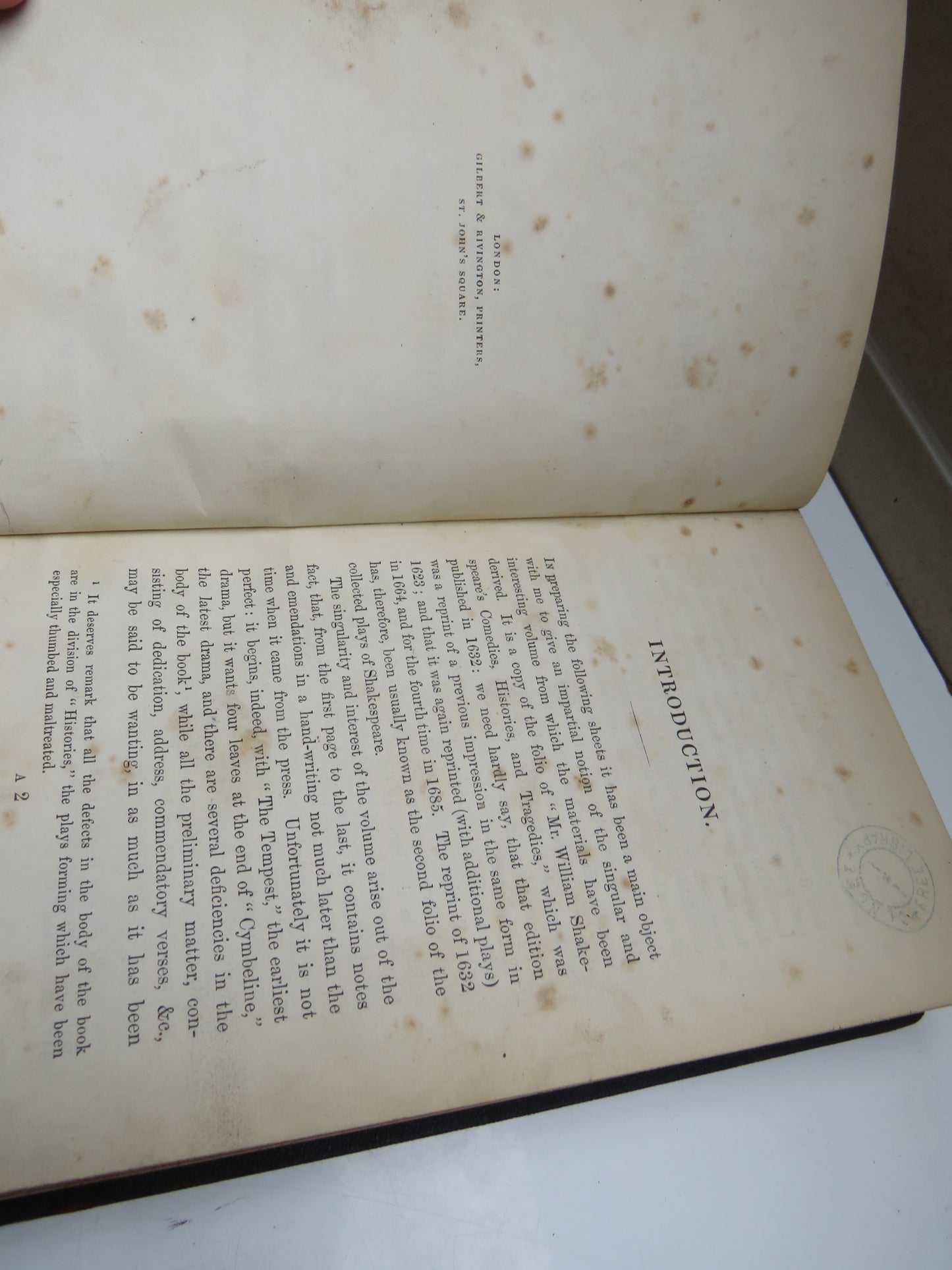 Notes and Emendations To The Text of Shakespeare's Plays From Early Manuscript Corrections In A Copy of the Folio 1632