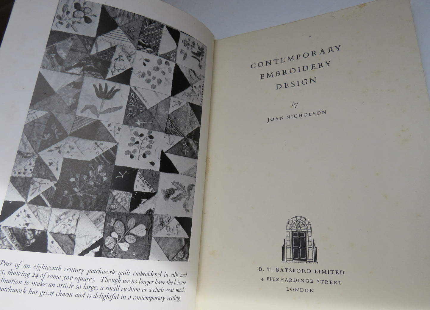 Contemporary Embroidery Design by Joan Nicholson, 1954