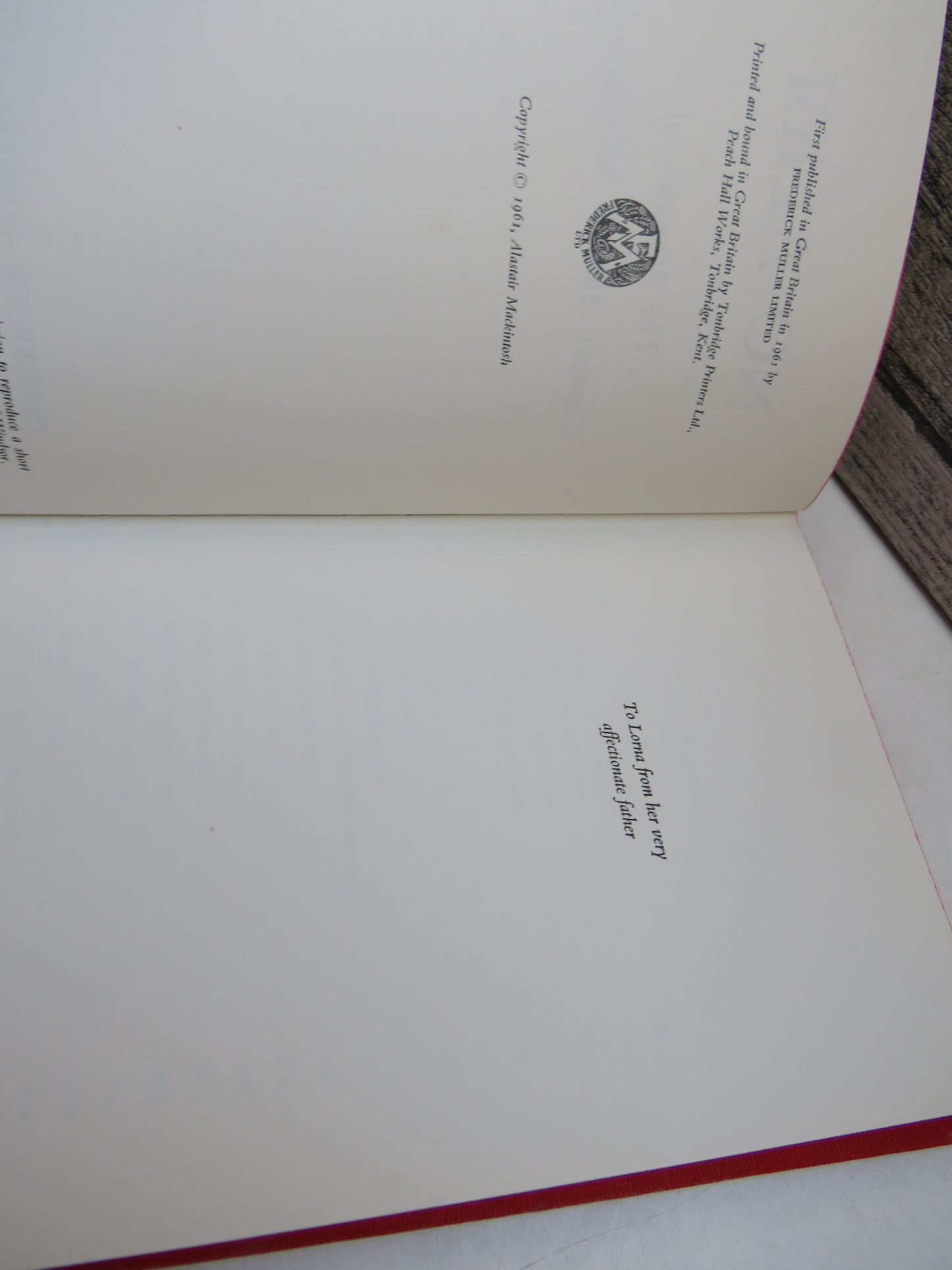 No Alibi The Memoirs Of Captain Alastair Mackintosh 1961