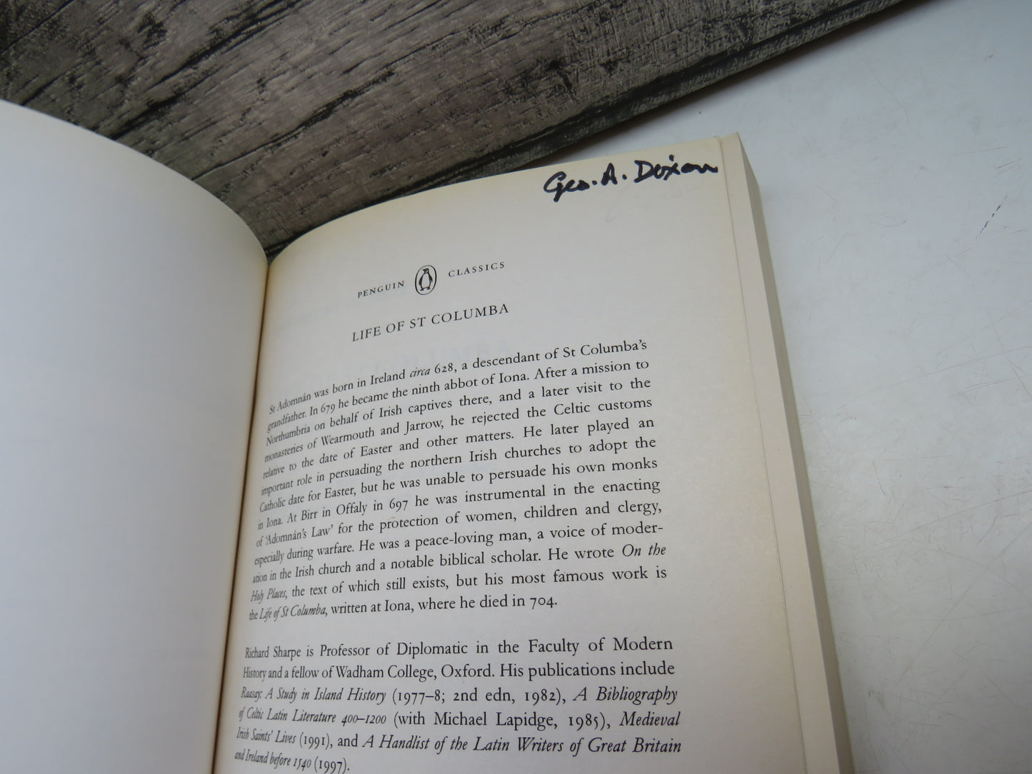 Adomnan of Iona Life of St Columba Translated By Richard Sharpe 1995