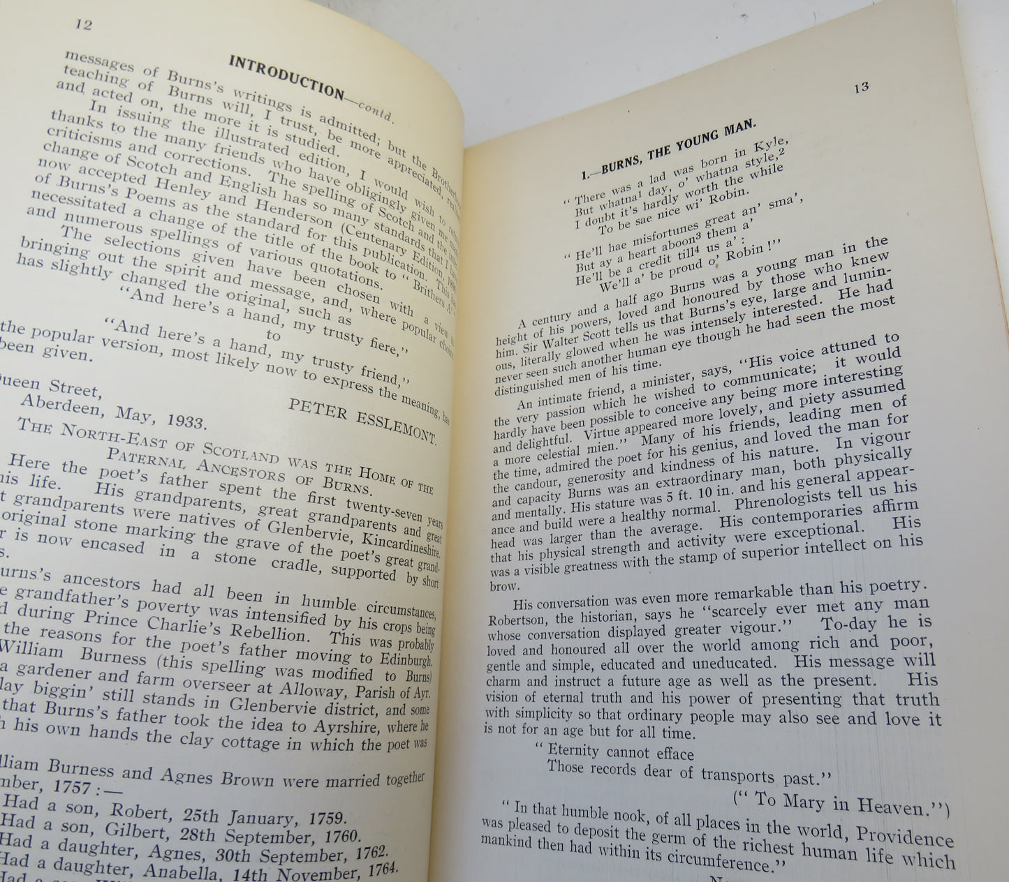Brithers A' A Minute a Day with Burns, poet, lover and prophet of Brotherhood by Peter Esslemont