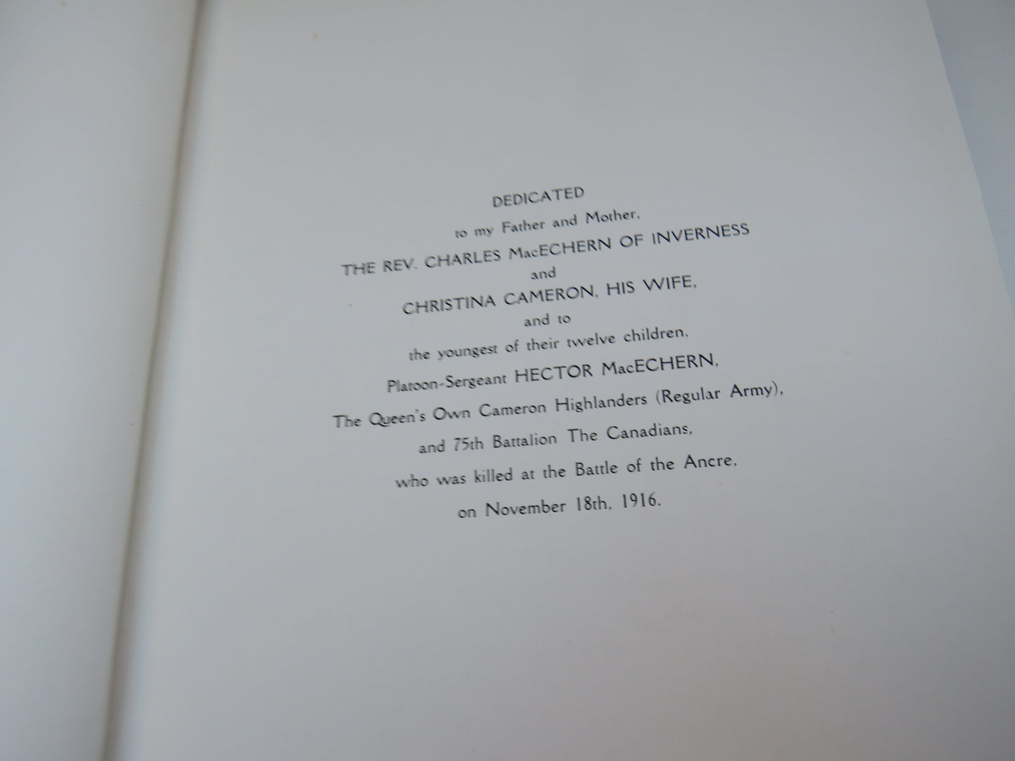 The Sword of the North Highland Memories of the Great War By Dugald MacEchern 1923