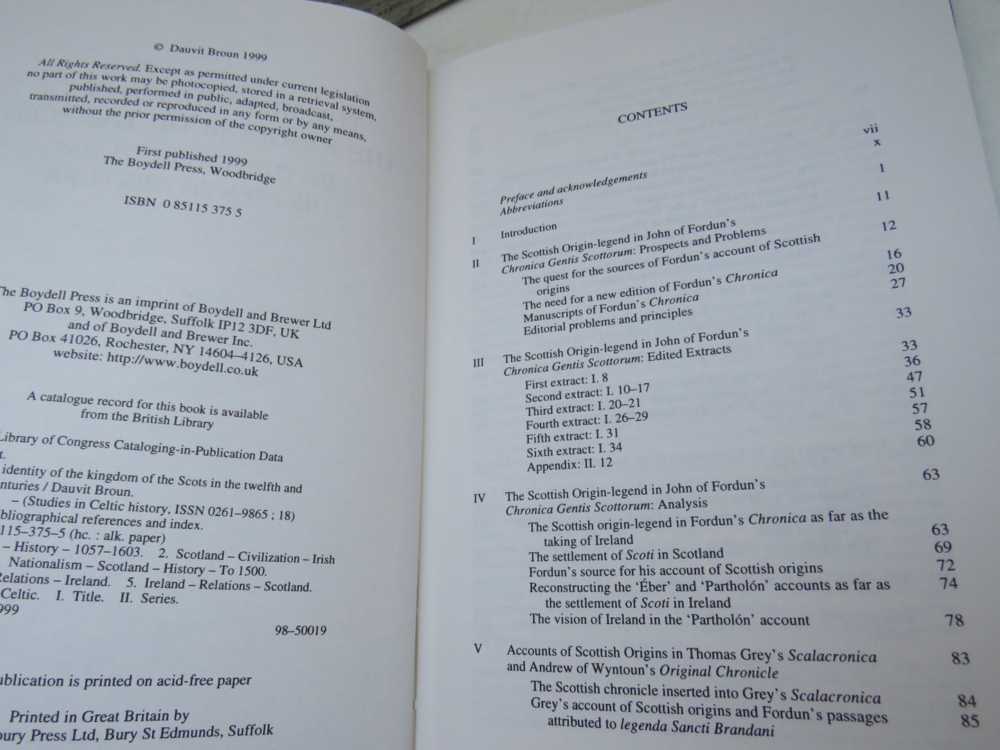 The Irish Identity of The Kingdom of the Scots In The Twelfth and Thirteenth Centuries By Dauvit Broun 1999