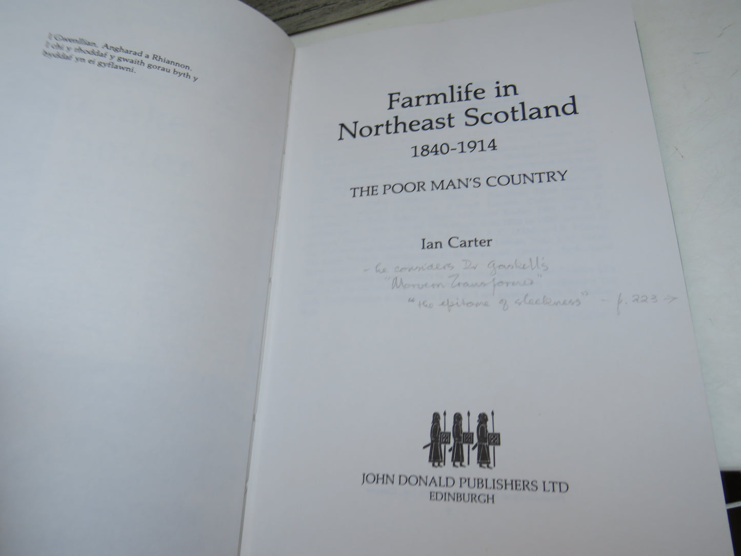 Farmlife In Northeast Scotland 1840-1914 The Poor Man's Country By Ian Carter 1979