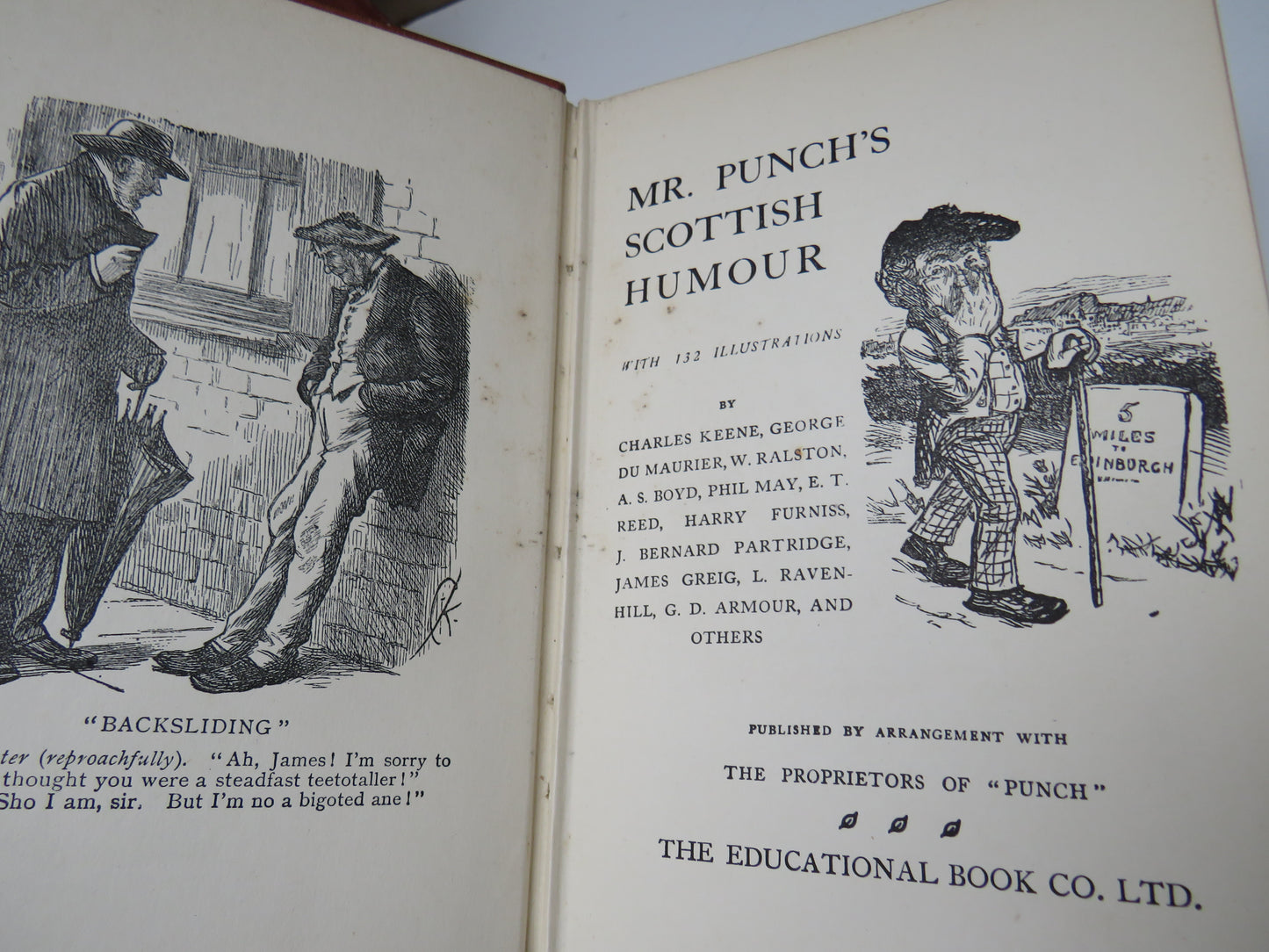 Punch Library Of Humour 6 Volumes Inc Punch At The Seaside, In Wig & Gown, Book of Sports, Scottish Humour, With The Children, In Bohemia