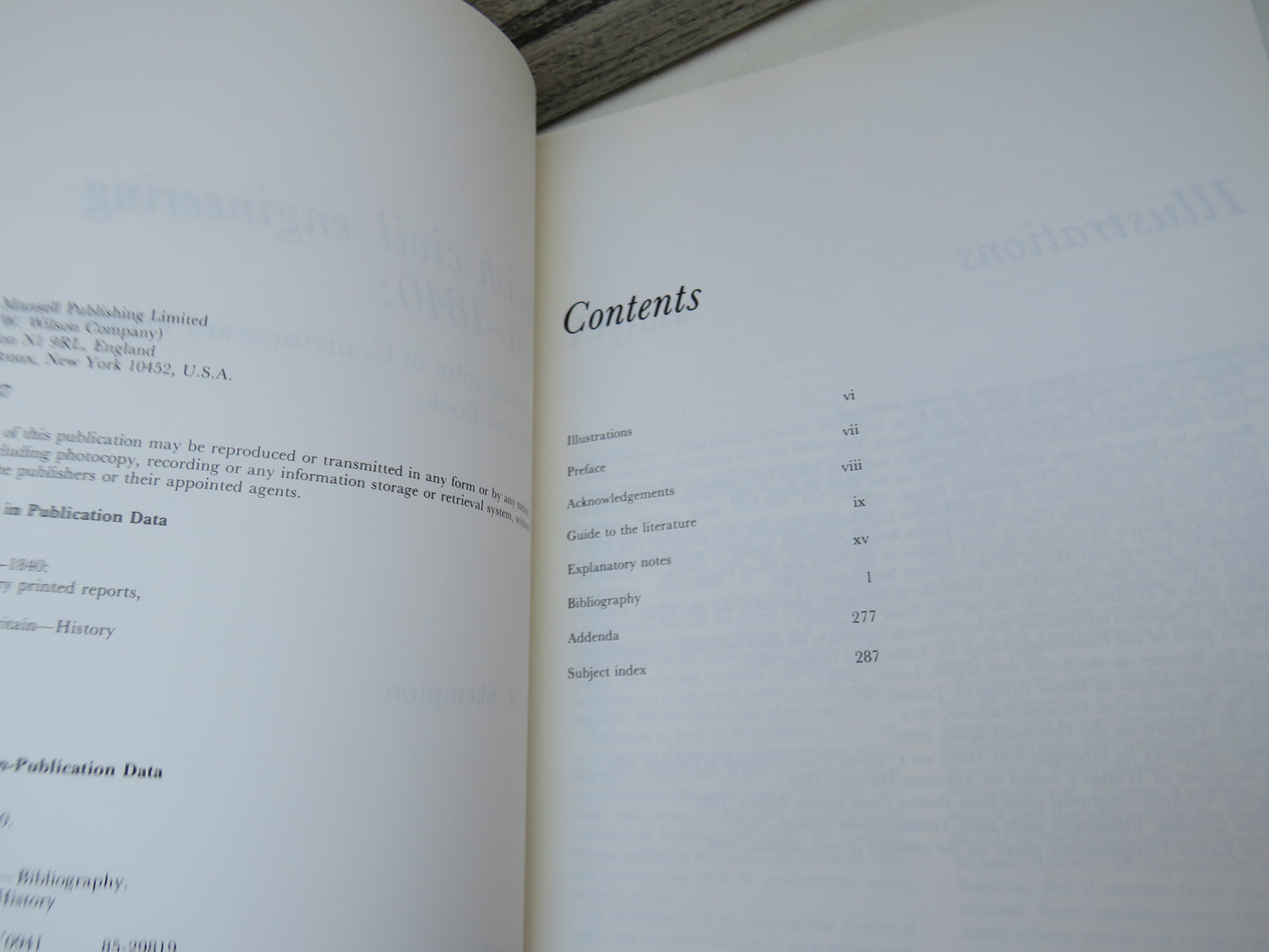 British Civil Engineering 1640-1840: A Bibliography of Contemporary Printed Reports, Plans and Books By A. W. Skempton 1987