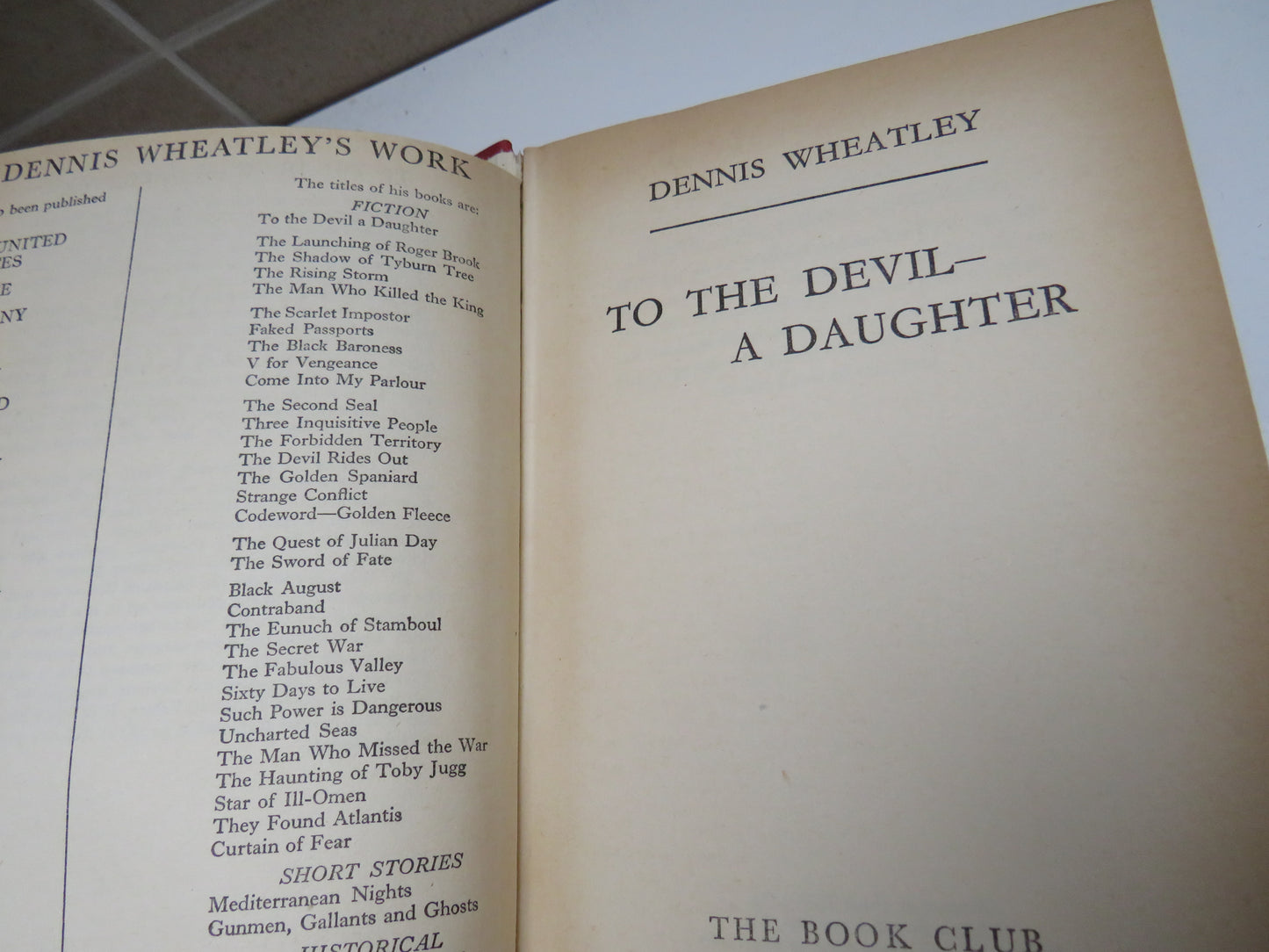 To The Devil A Daughter By Dennis Wheatley