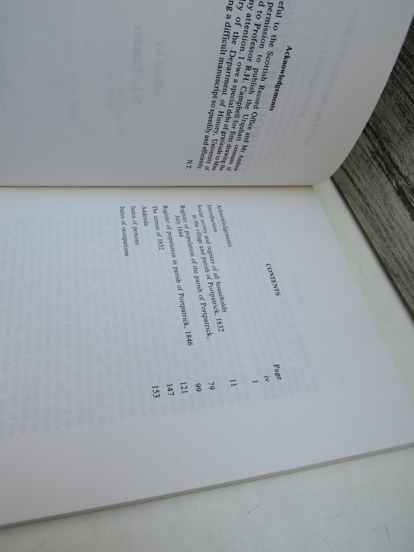 The Urquhart Censuses of Portpatrick 1832-1853 Edited By N. L. Tranter 1980
