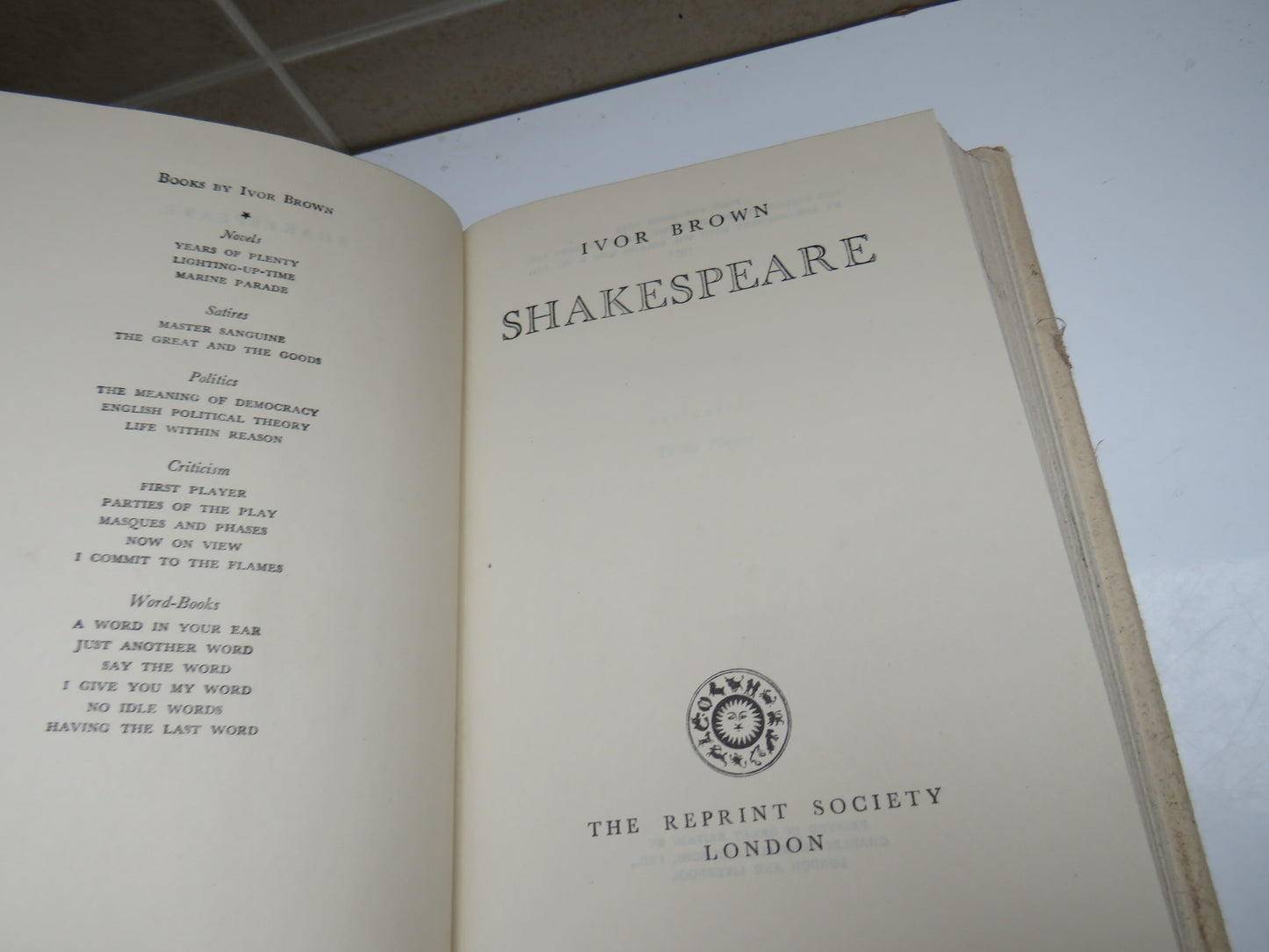Shakespeare By Ivor Brown 1951