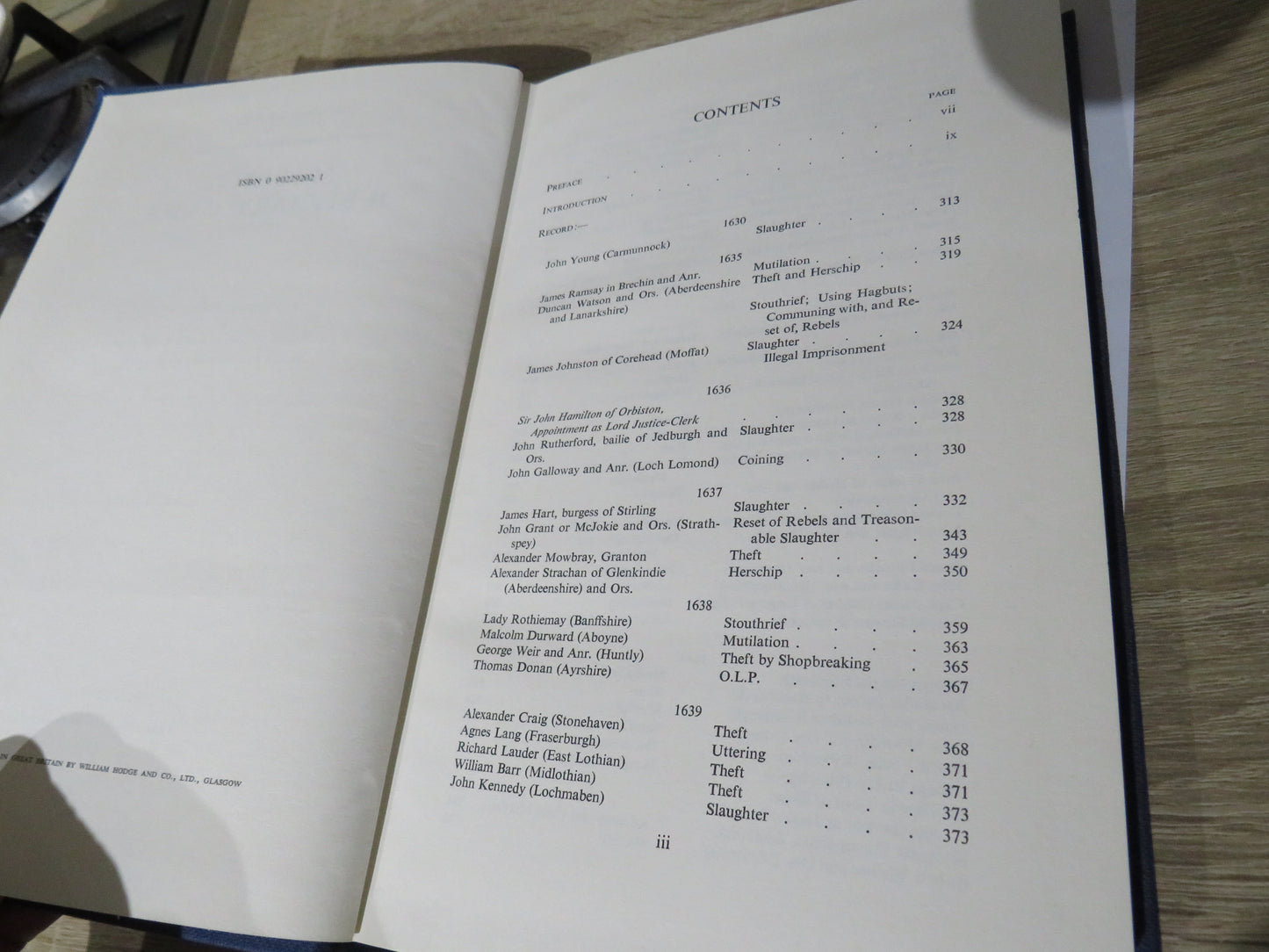 Selected Justiciary Cases 1624-1650 Vol II The Stair Society 1972