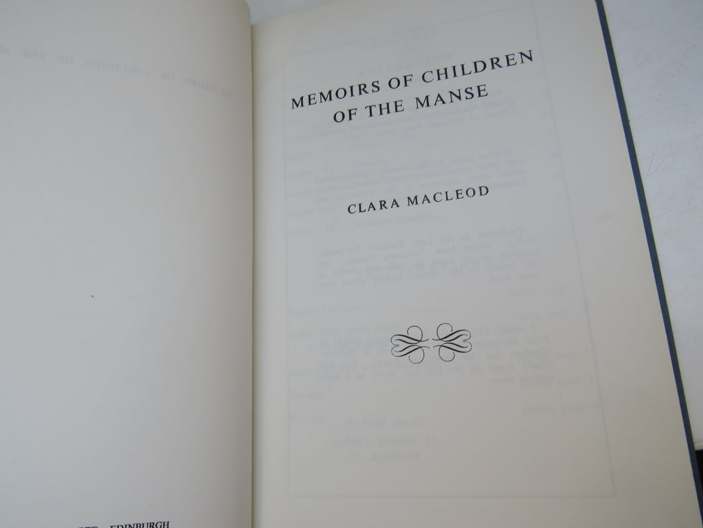 Memoirs of Children of The Manse By Clara Macleod