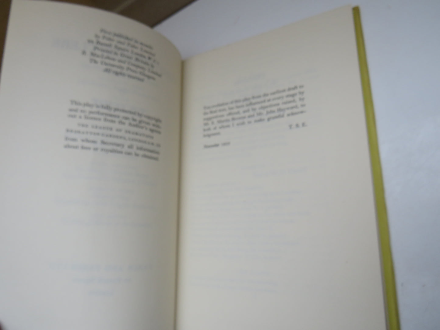 The Confidential Clerk By T.S. Eliot 1954