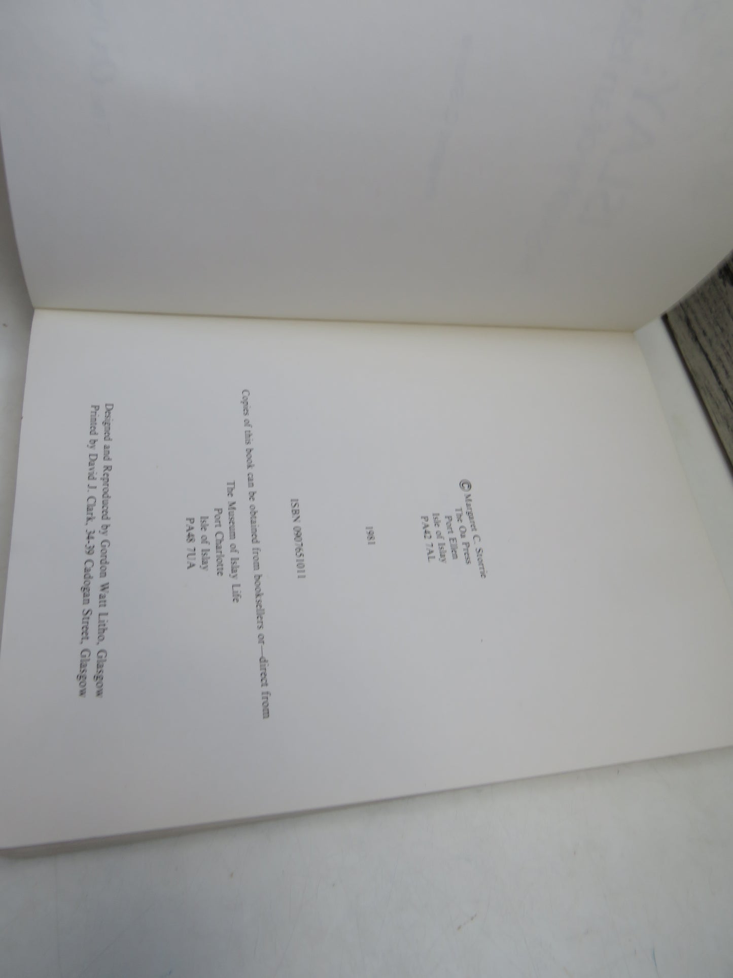 Islay: Biography of an Island by Margaret C. Storrie (Scottish History Book, 1981)