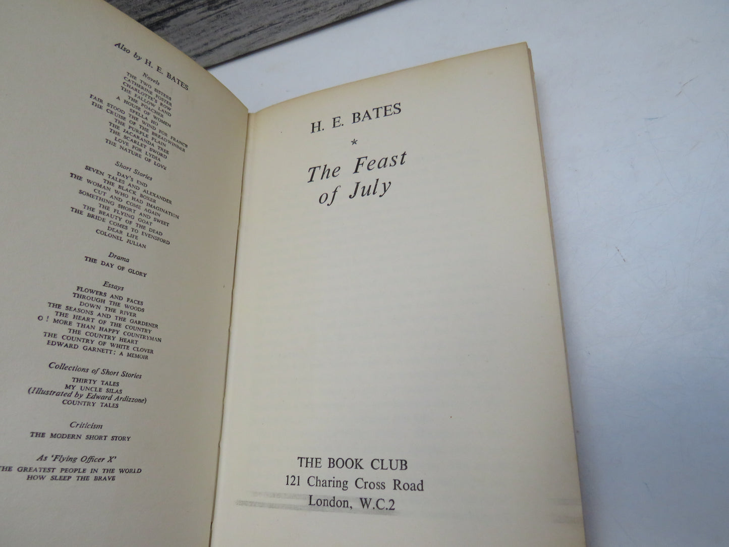The Feast of July by H.E. Bates (Classic Fiction Book)