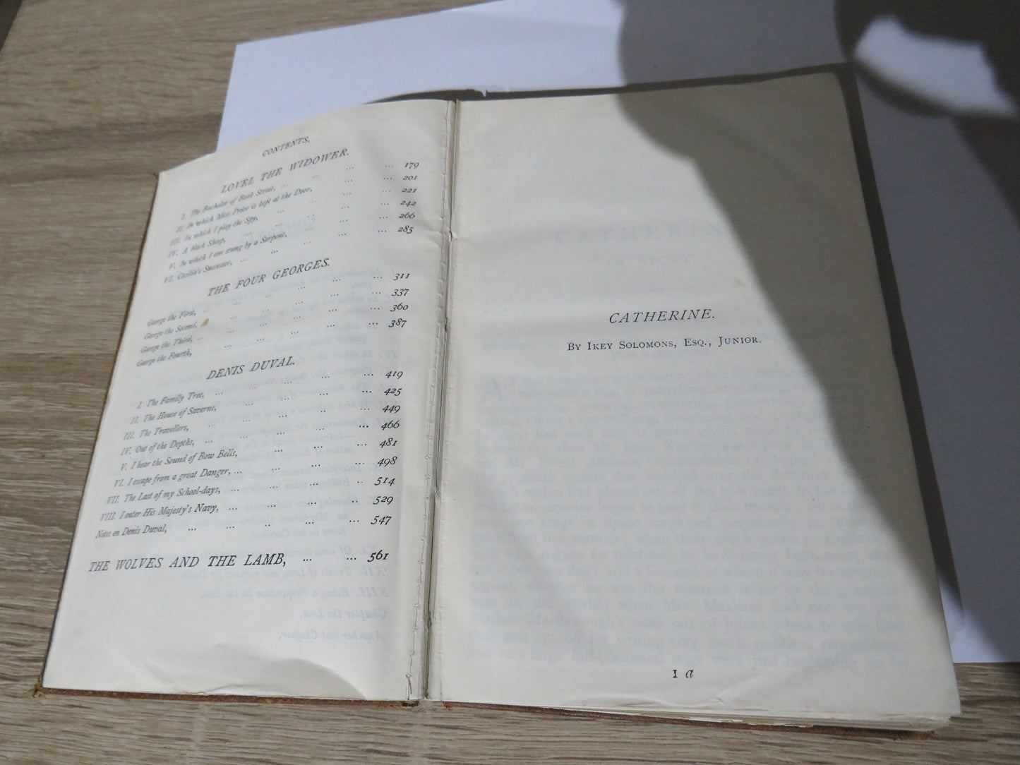 Catherine Lovel The Widower By William Makepeace Thackeray 1904