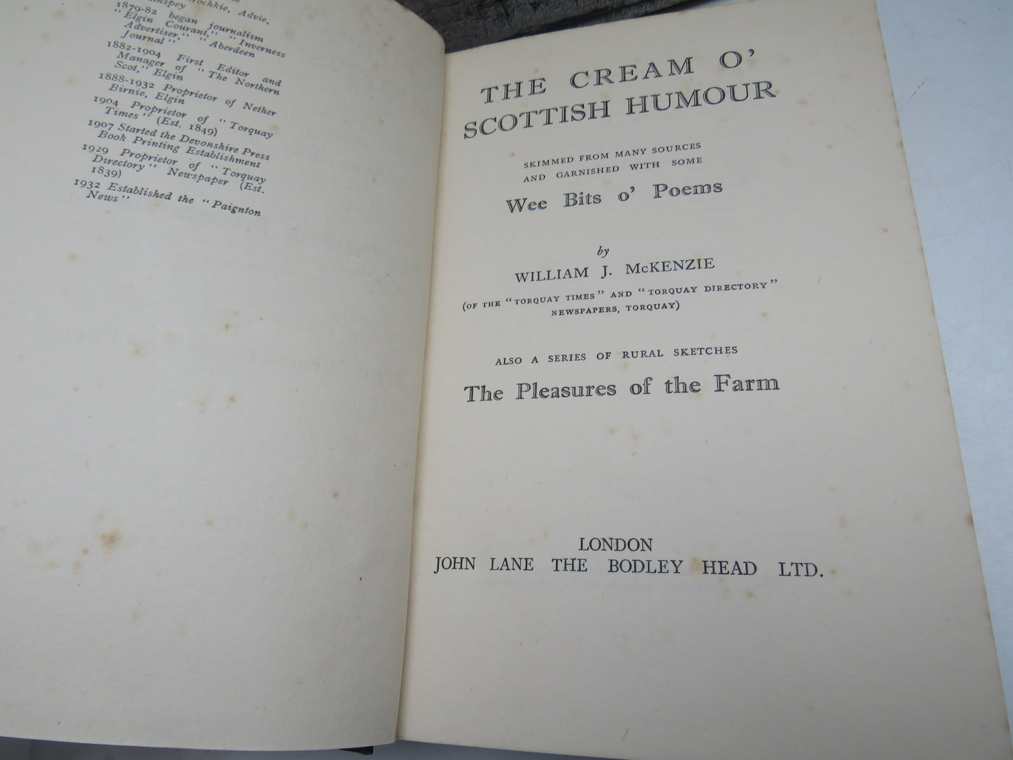 The Cream O' Scottish Humour by William J. McKenzie, 1933