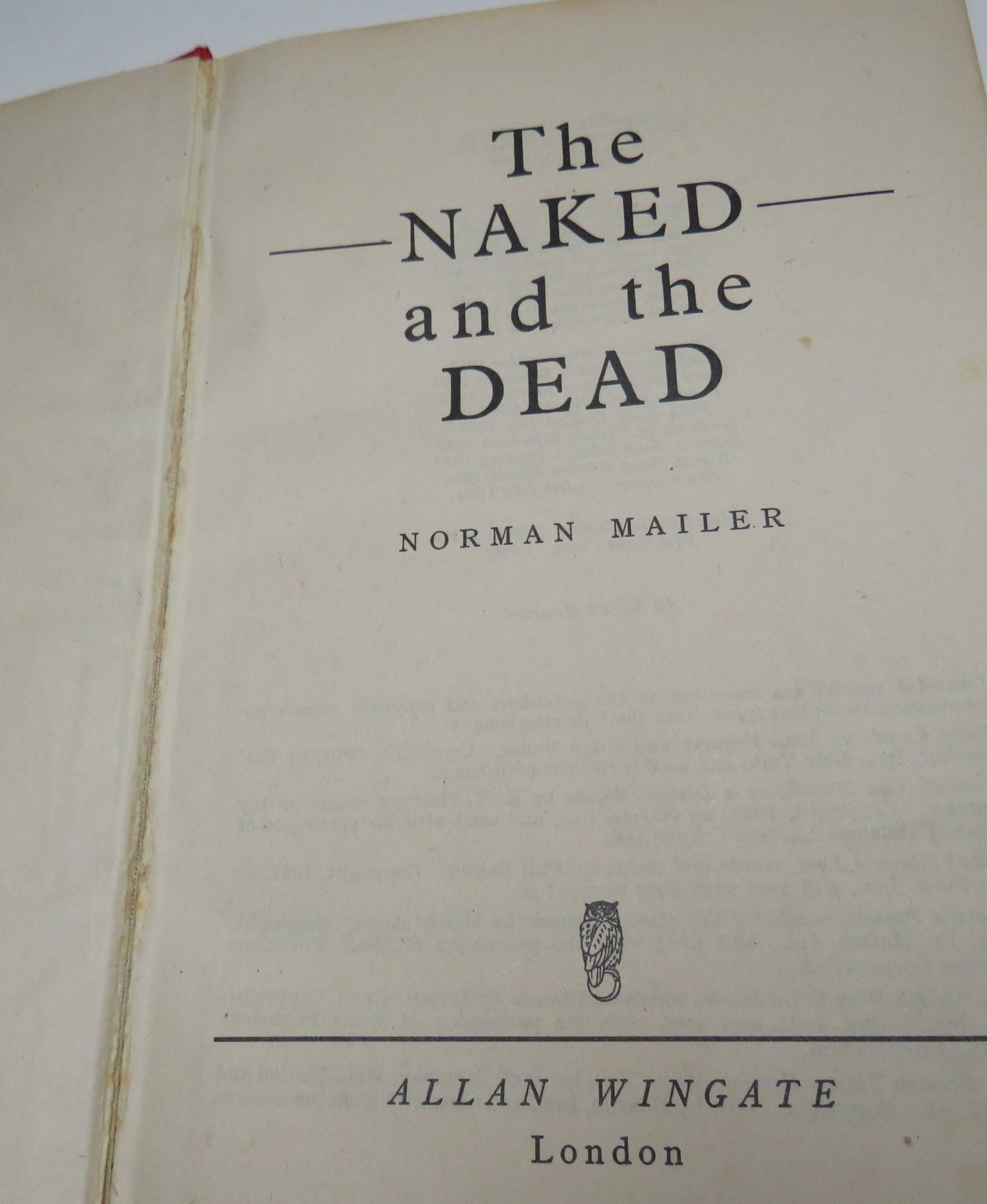 The Naked and the Dead By Norman Mailer 1954
