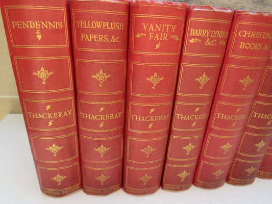 9 Volumes of The Works of William Makepeace Thackeray London Edition