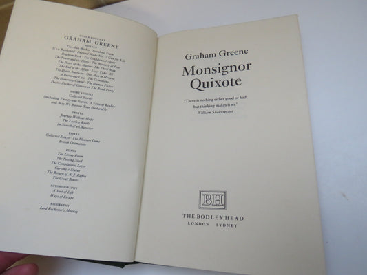 Monsignor Quixote By Graham Greene 1982
