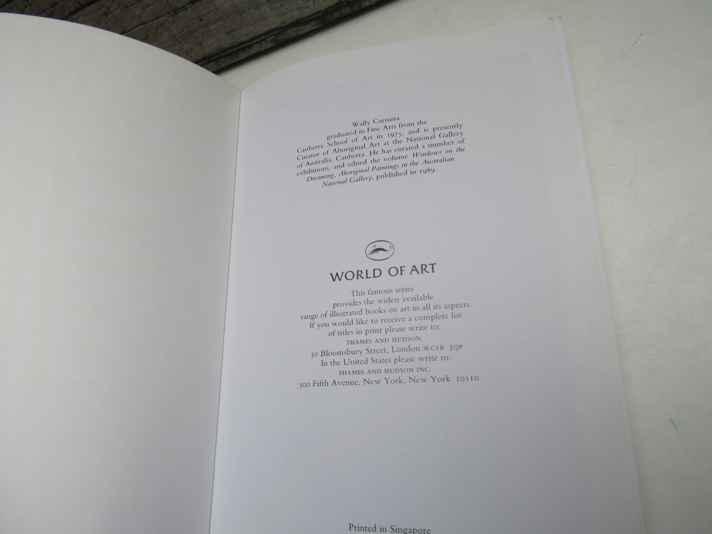 Aboriginal Art by Wally Carunana, 1993, Vintage Art Book