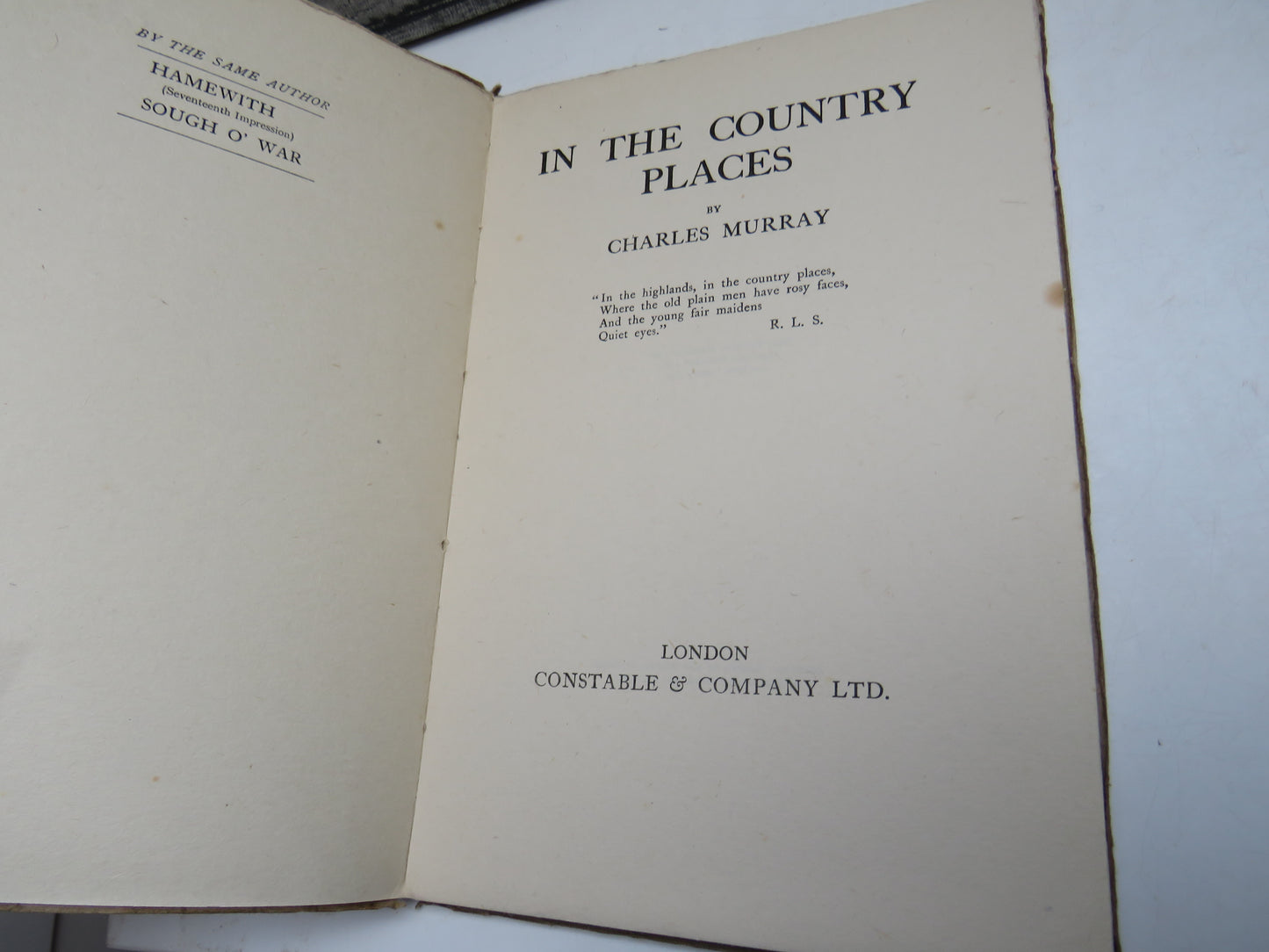 In the Country Places by Charles Murray, 1921