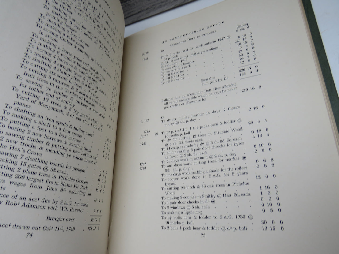 Life and Labour On An Aberdeenshire Estate 1735-1750 (Being Selections From The Monymusk Papers) Transcribed and Edited By Henry Hamilton D. Litt 1946 Spalding Club