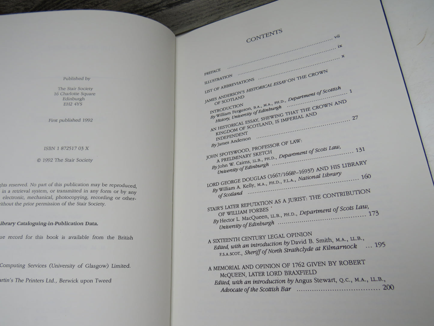 The Stair Society Miscellany Three By Various Authors Edited By Professor W. M. Gordon 1992