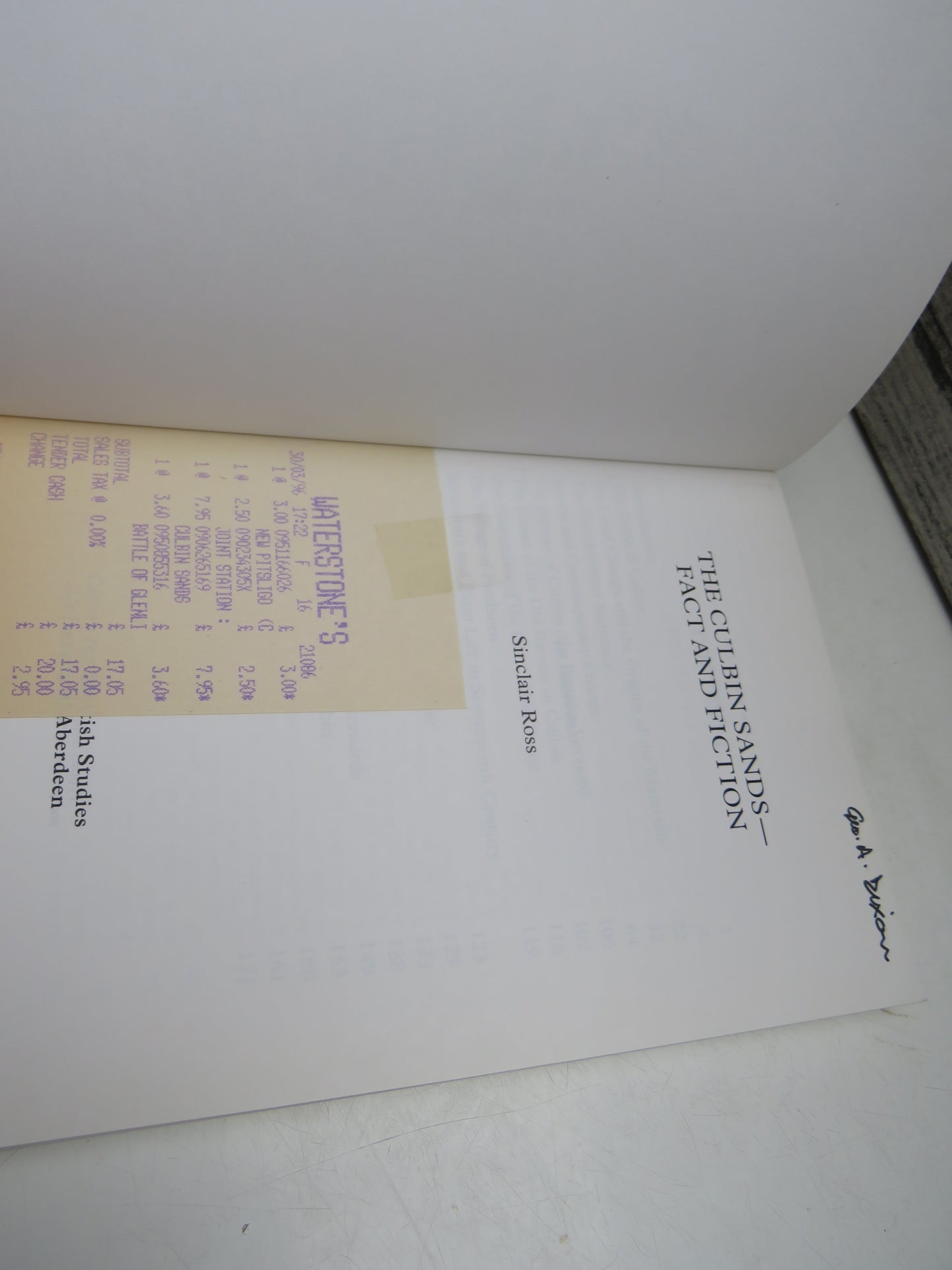 The Culbin Sands Fact and Fiction By Sinclair Ross 1992