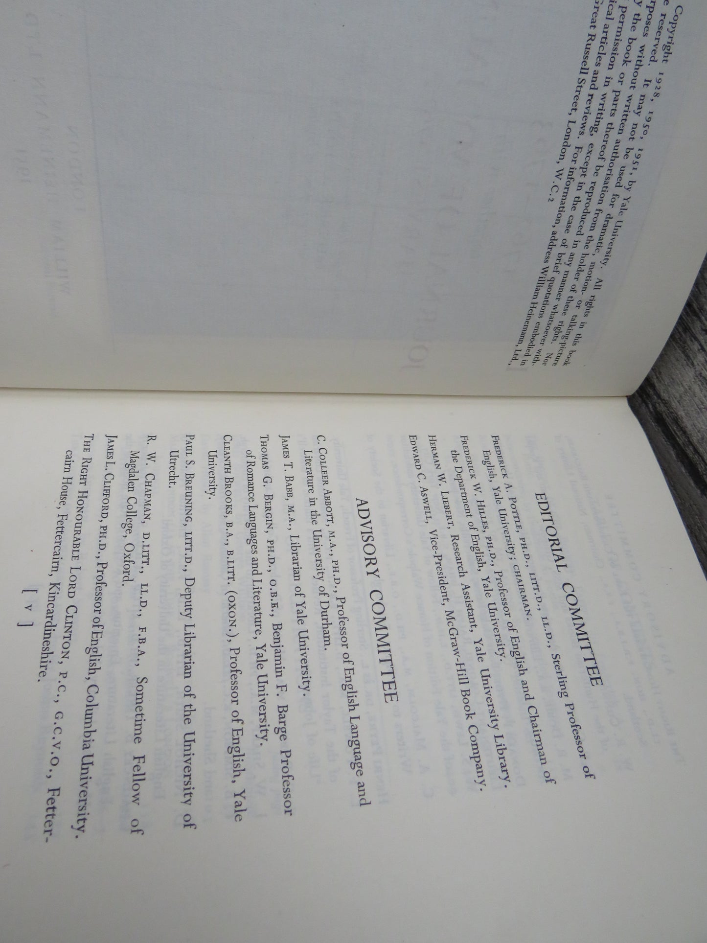 Boswell's London Journal 1762-1763 together with Journal Of My Jaunt, Harvest 1762 (Historical Journal Book, 1951)