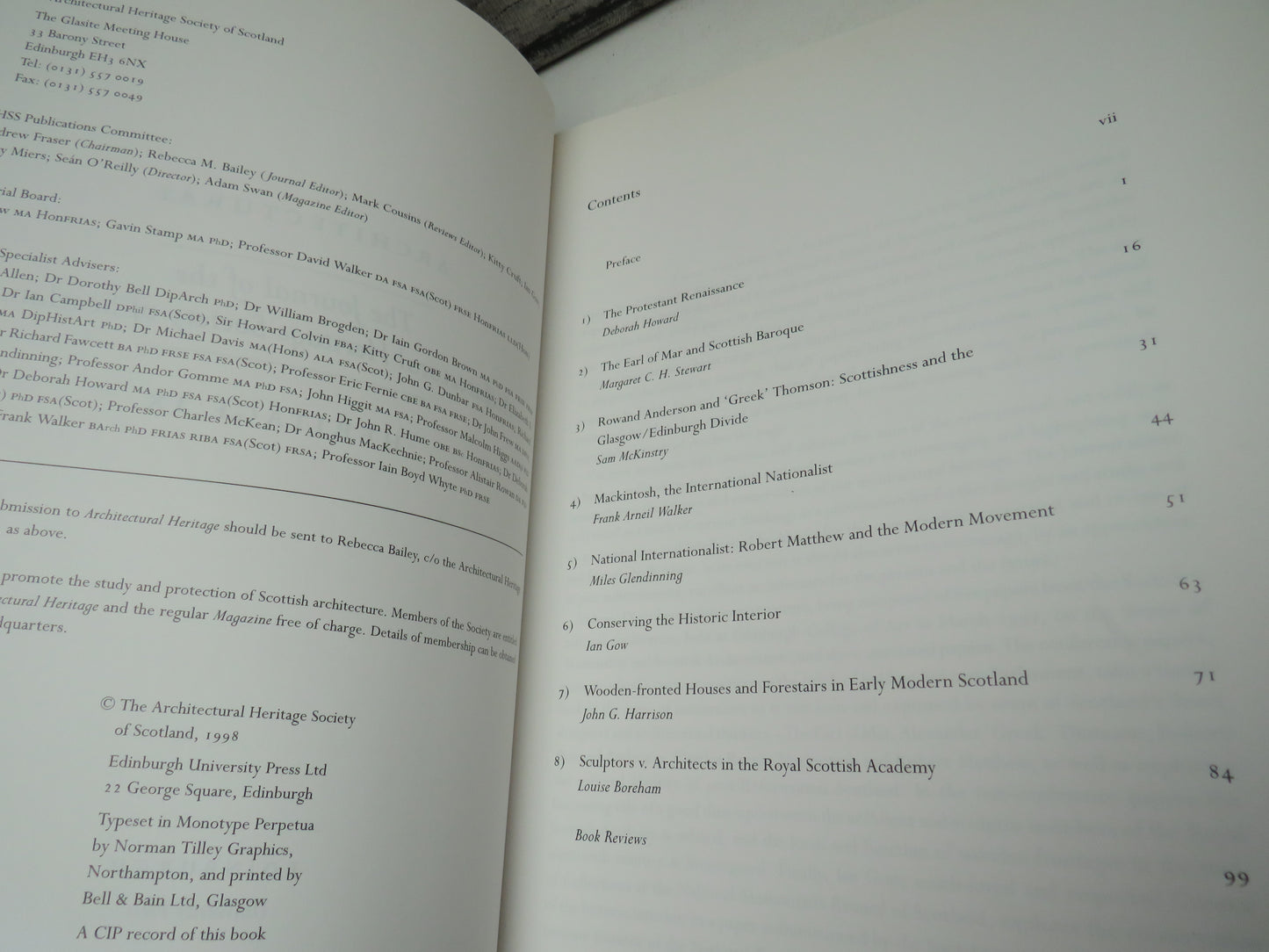 Architectural The Journal of The Architectural Heritage IX 1998