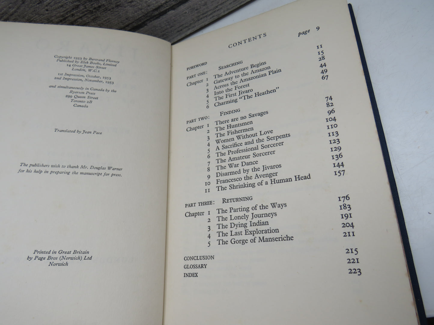 Jivaro, Among the Headshrinkers of the Amazon by Bertrand Flornoy (Vintage Exploration Book, 1953)