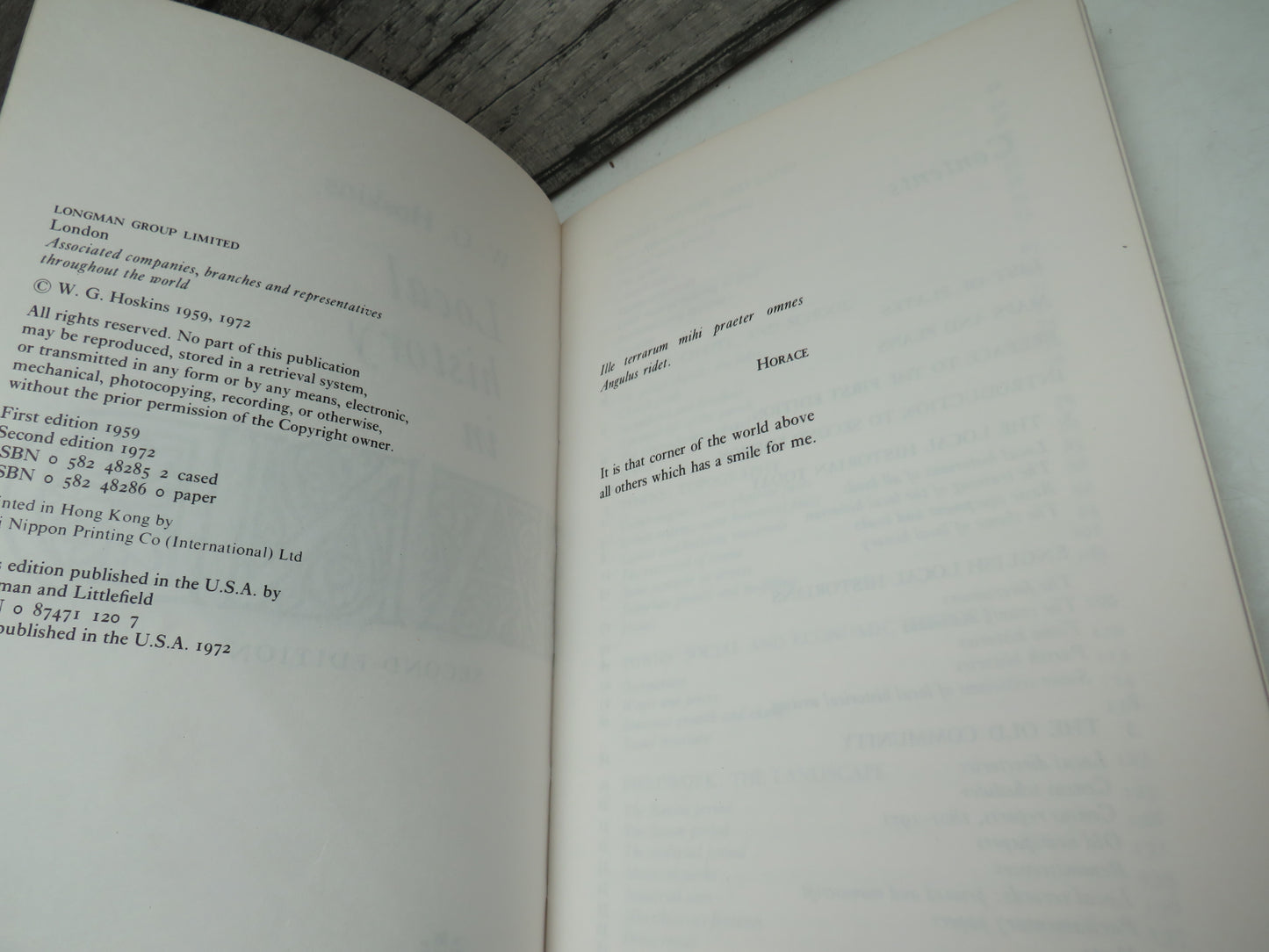 Local History In England By W. G. Hoskins 1972