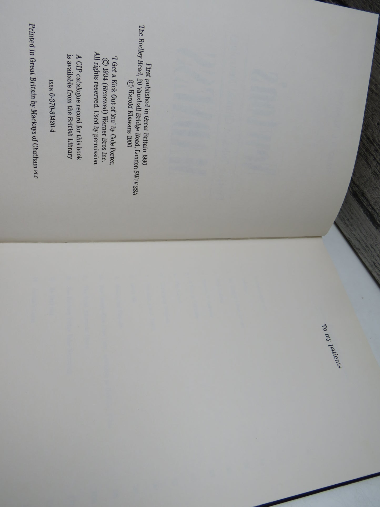 Newton's Madness, Further Tales of Clinical Neurology by Harold L. Klawans (Medical Book, 1990)
