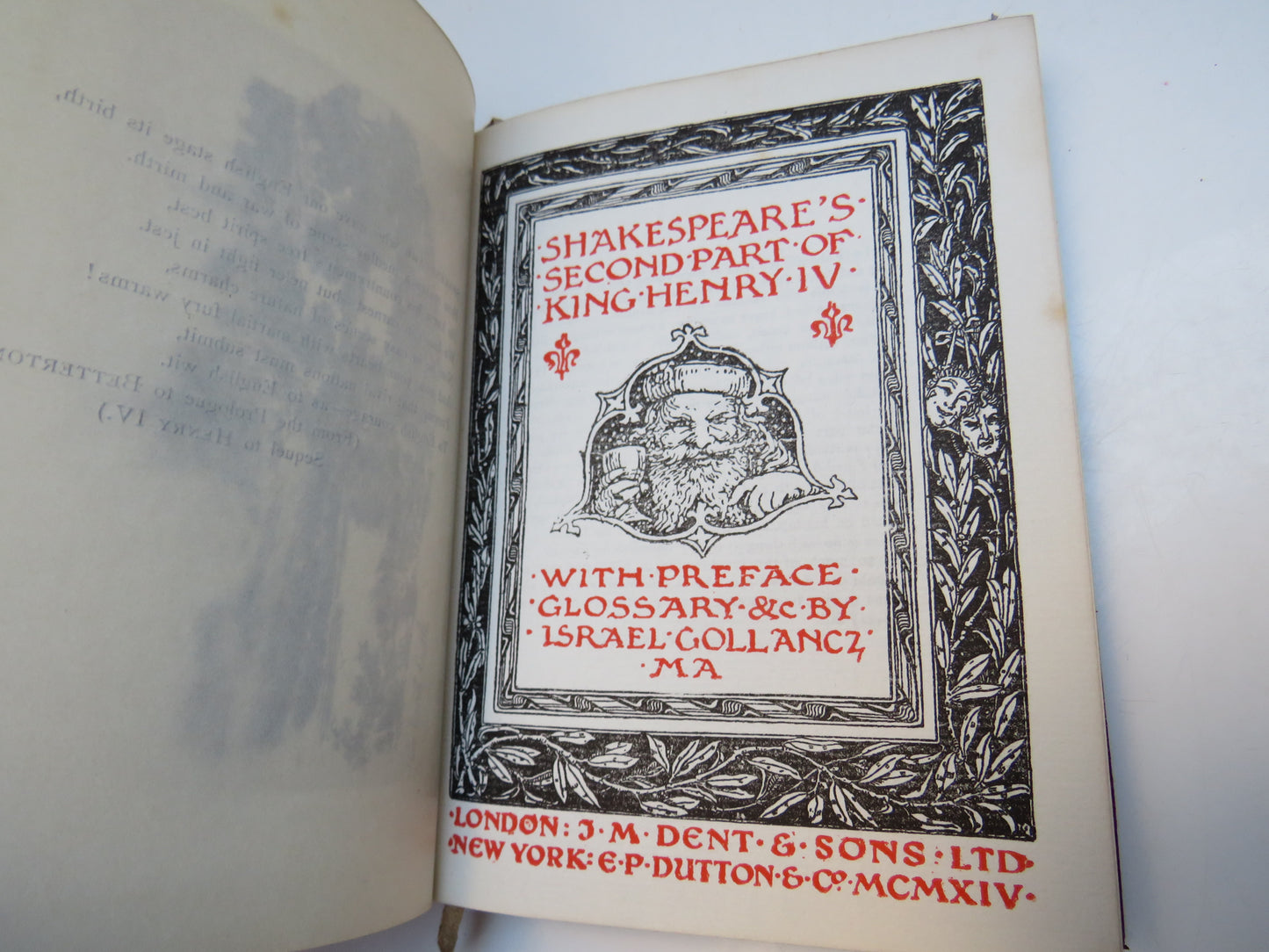 Shakespeare's Second Part of King Henry IV with Preface, Glossary & C. by Israel Gollancz, 1914