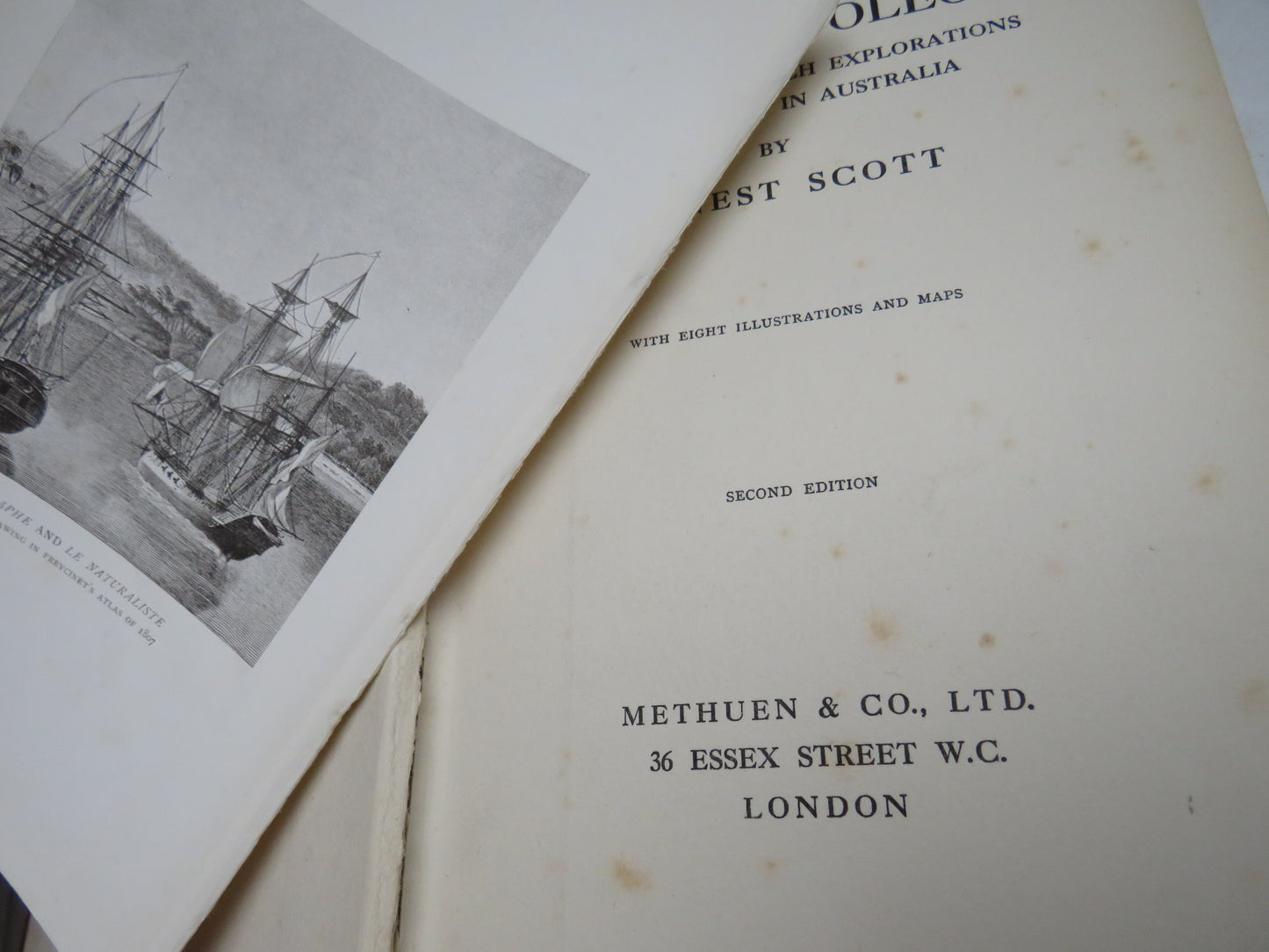 Terre Napoleon, A History of French Explorations and Projects in Australia by Ernest Scott (History Book, 1911)