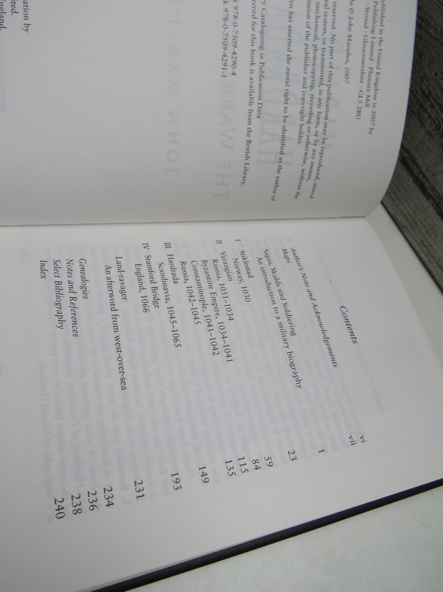 Harald Hardrarda The Warrior's Way by John Marsden (History Book, 2007)