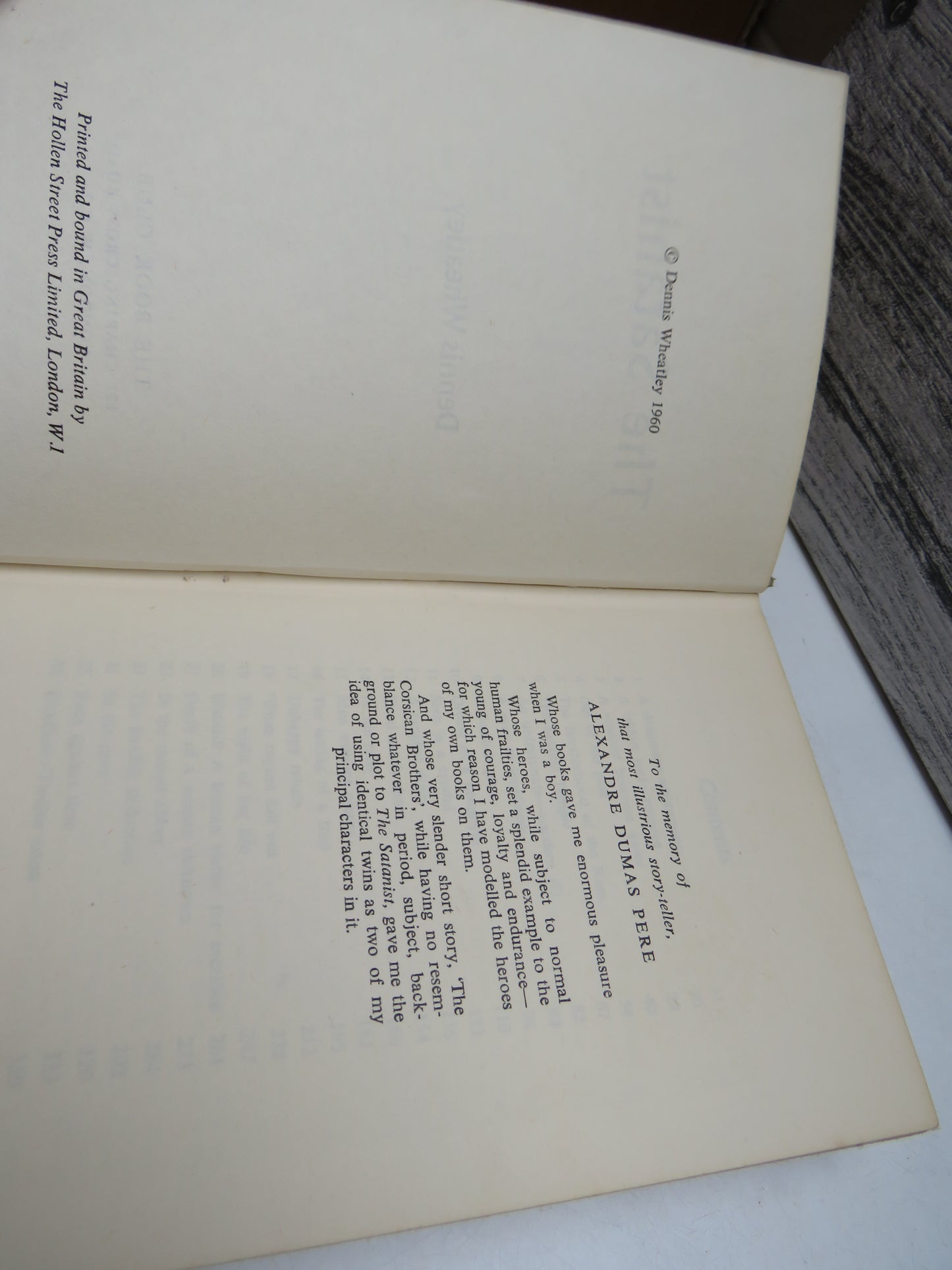 The Satanist by Dennis Wheatley (Thriller Book, 1960)