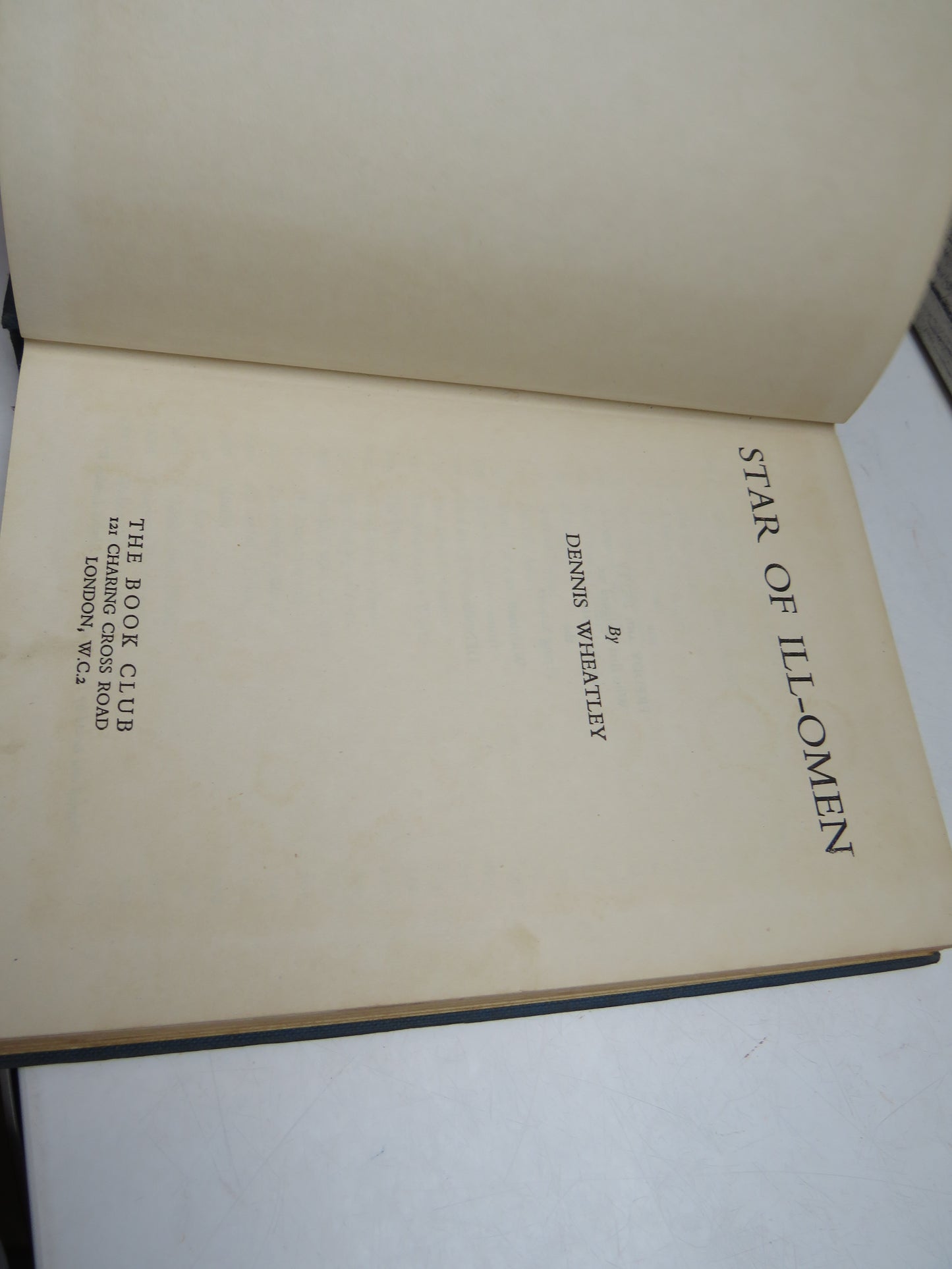 Star of Ill-Omen by Dennis Wheatley (Thriller Book, 1952)