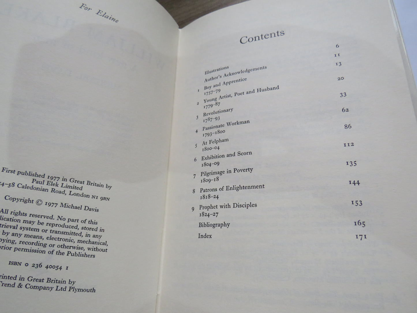 William Blake A New Kind of Man By Michael Davis 1977