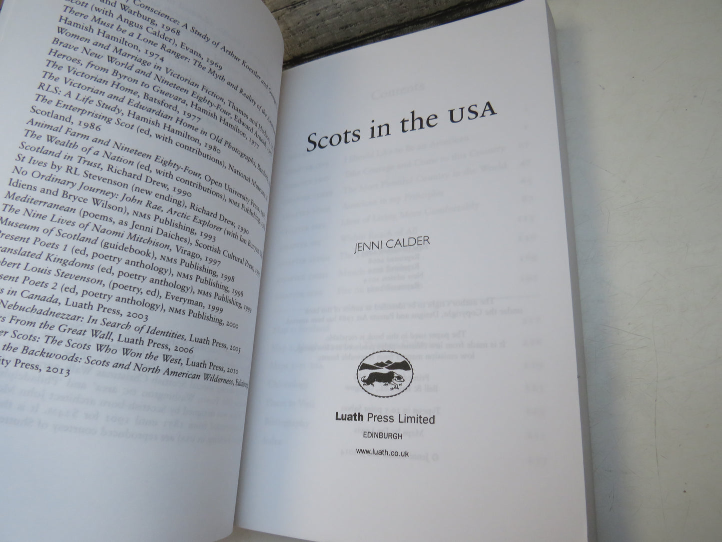 Scots In The USA By Jenni Calder 2014