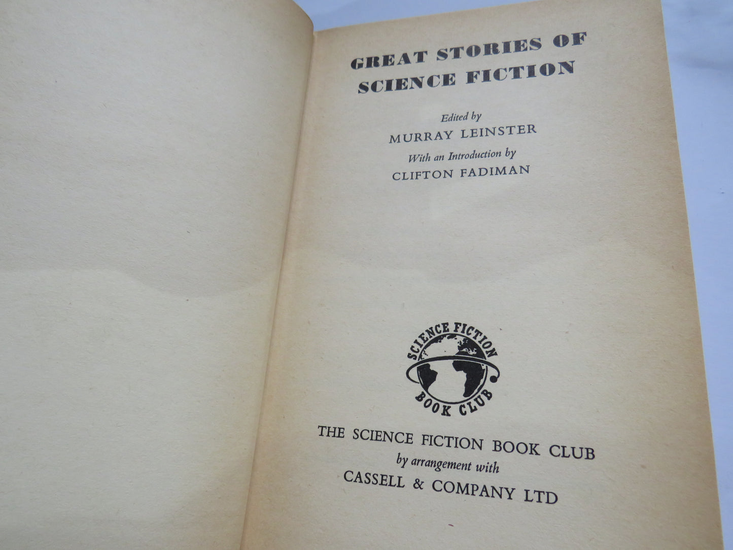 Great Stories of Science Fiction Edited By Murray Leinster 1954