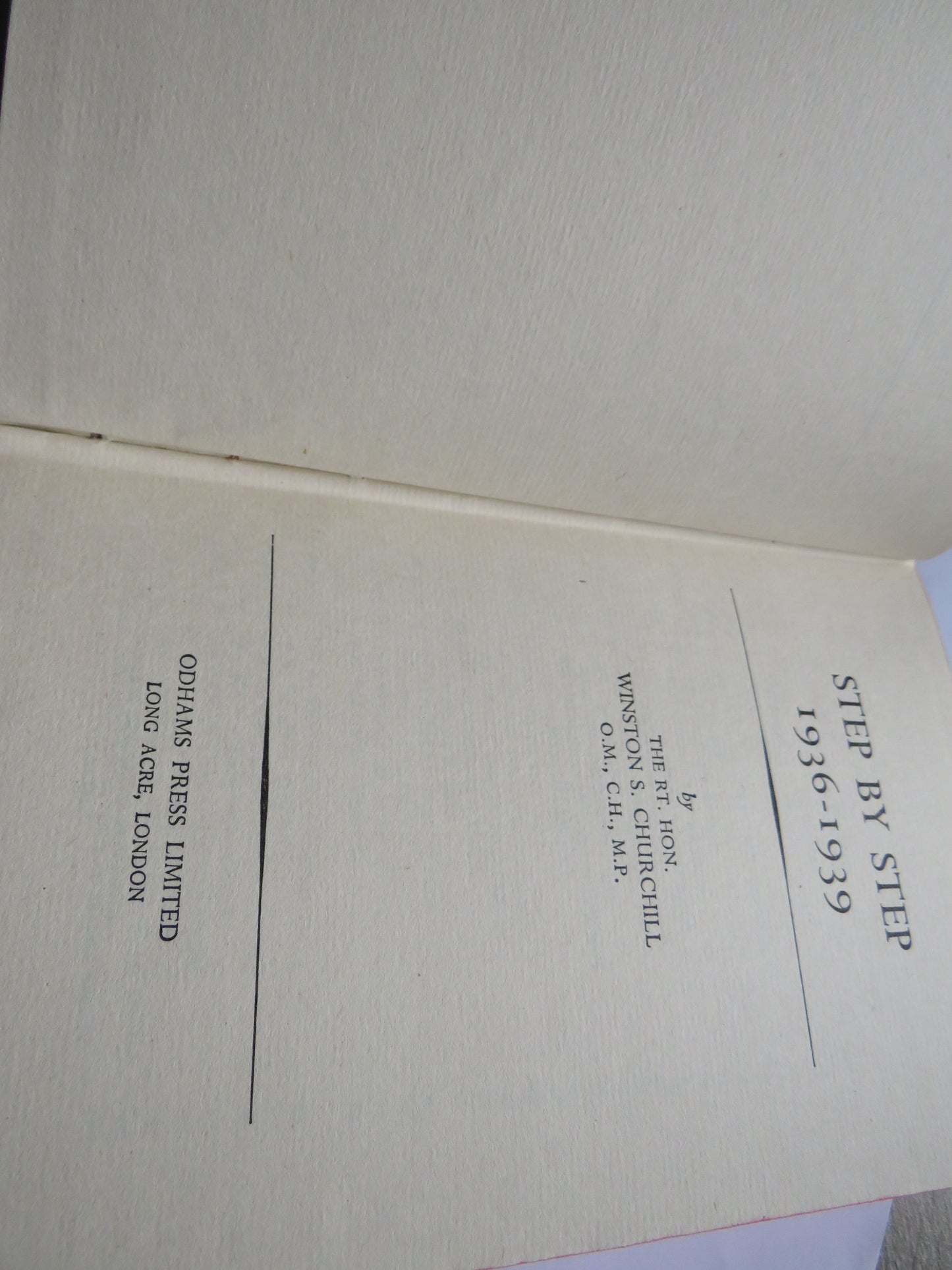 4 Volumes By Winston Churchill Step By Step, Thoughts and Adventures, Great Contemporaries, My Early Life 1949