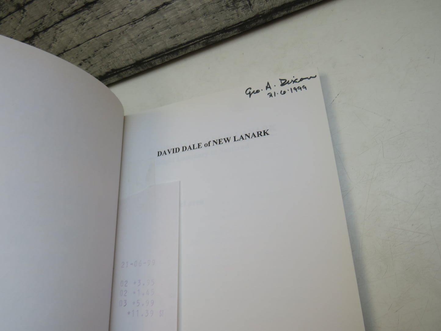 David Dale of New Lanark A Bright Luminary To Scotland By David J McLaren 1999